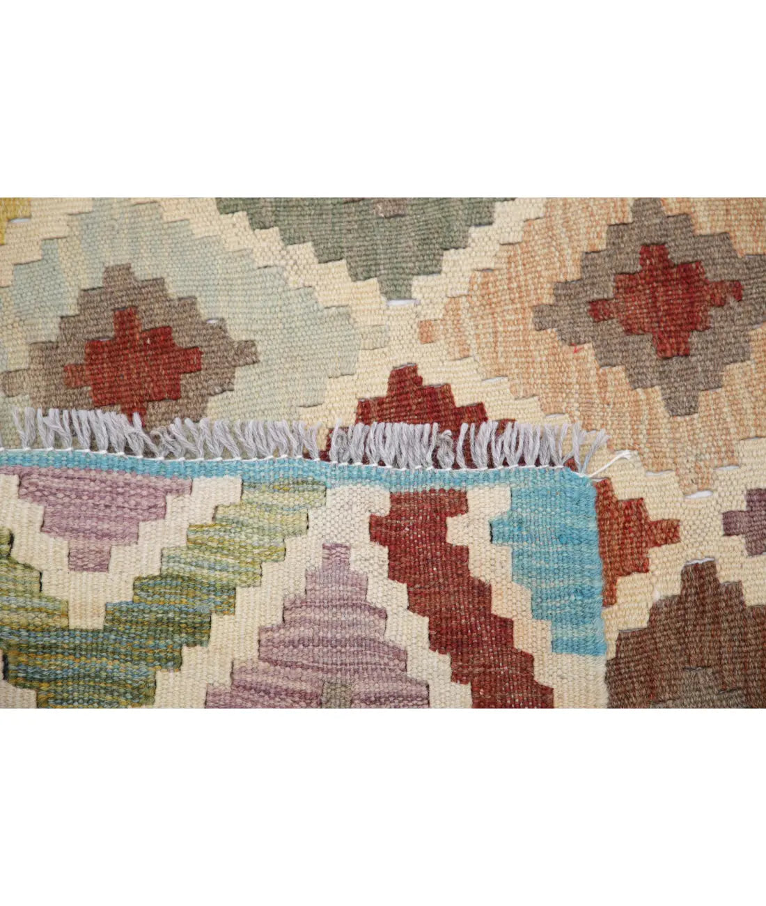 Hand Woven Maimana Kilim Wool Kilim Rug - 4'7'' x 6'9''