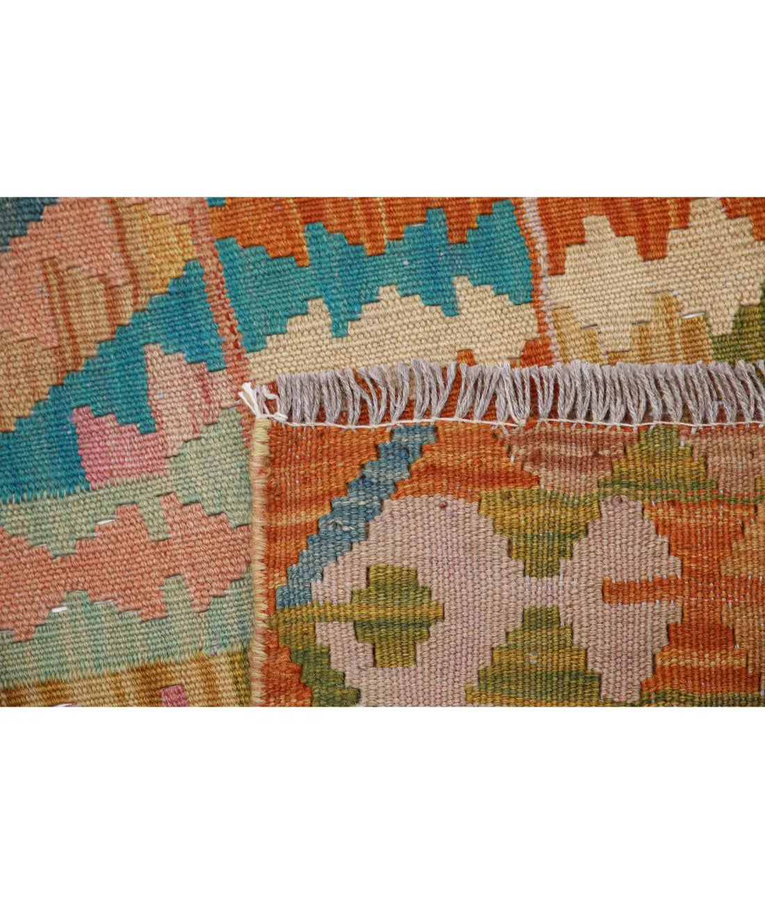 Alfombra Kilim de lana Maimana Kilim anudada a mano - 5'2'' x 6'4''