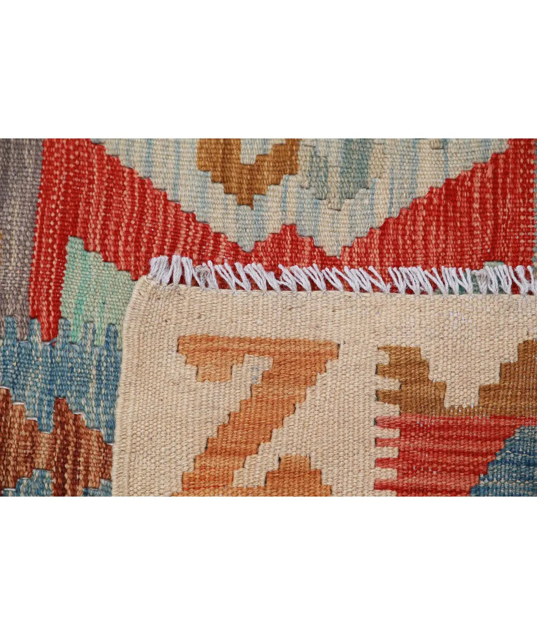 Hand Woven Maimana Kilim Wool Kilim Rug - 6'2'' x 9'10''