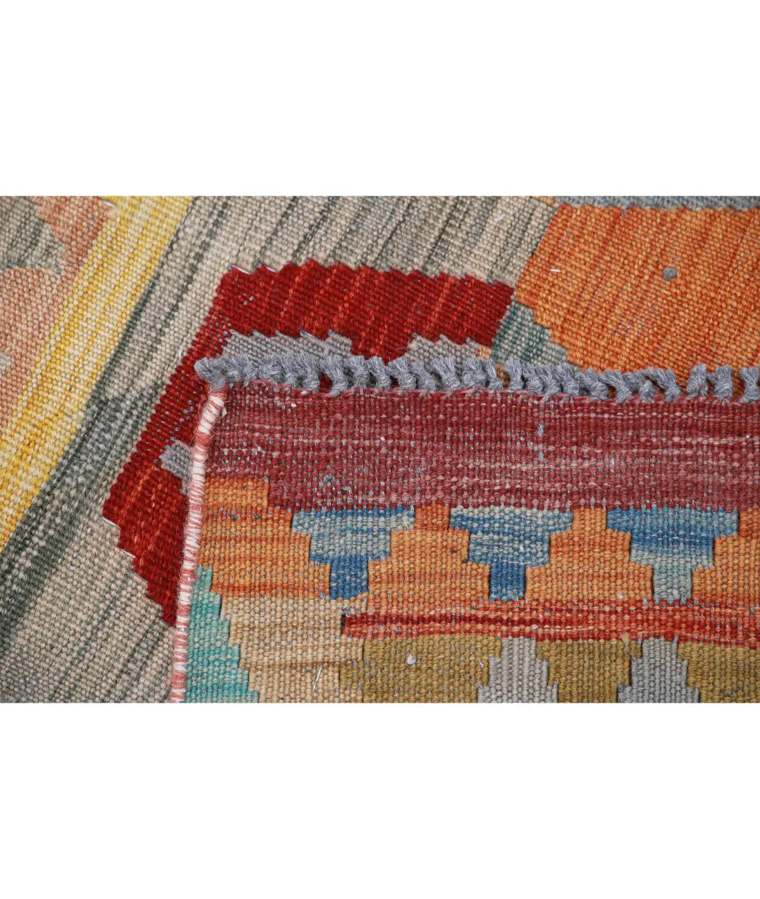 Hand Woven Maimana Kilim Wool Kilim Rug - 6'3'' x 9'6''