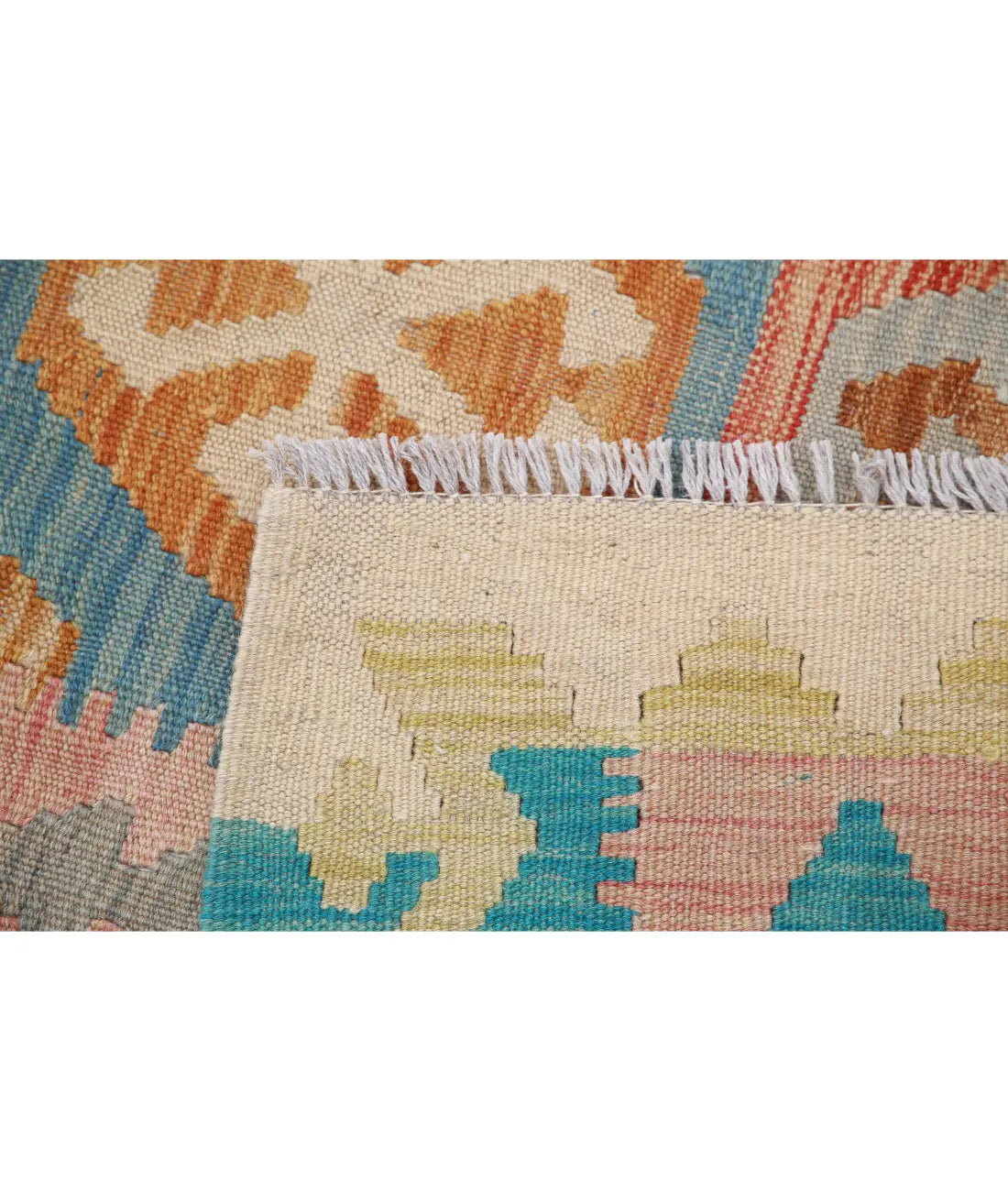 Hand Woven Maimana Kilim Wool Kilim Rug - 6'3'' x 9'8''
