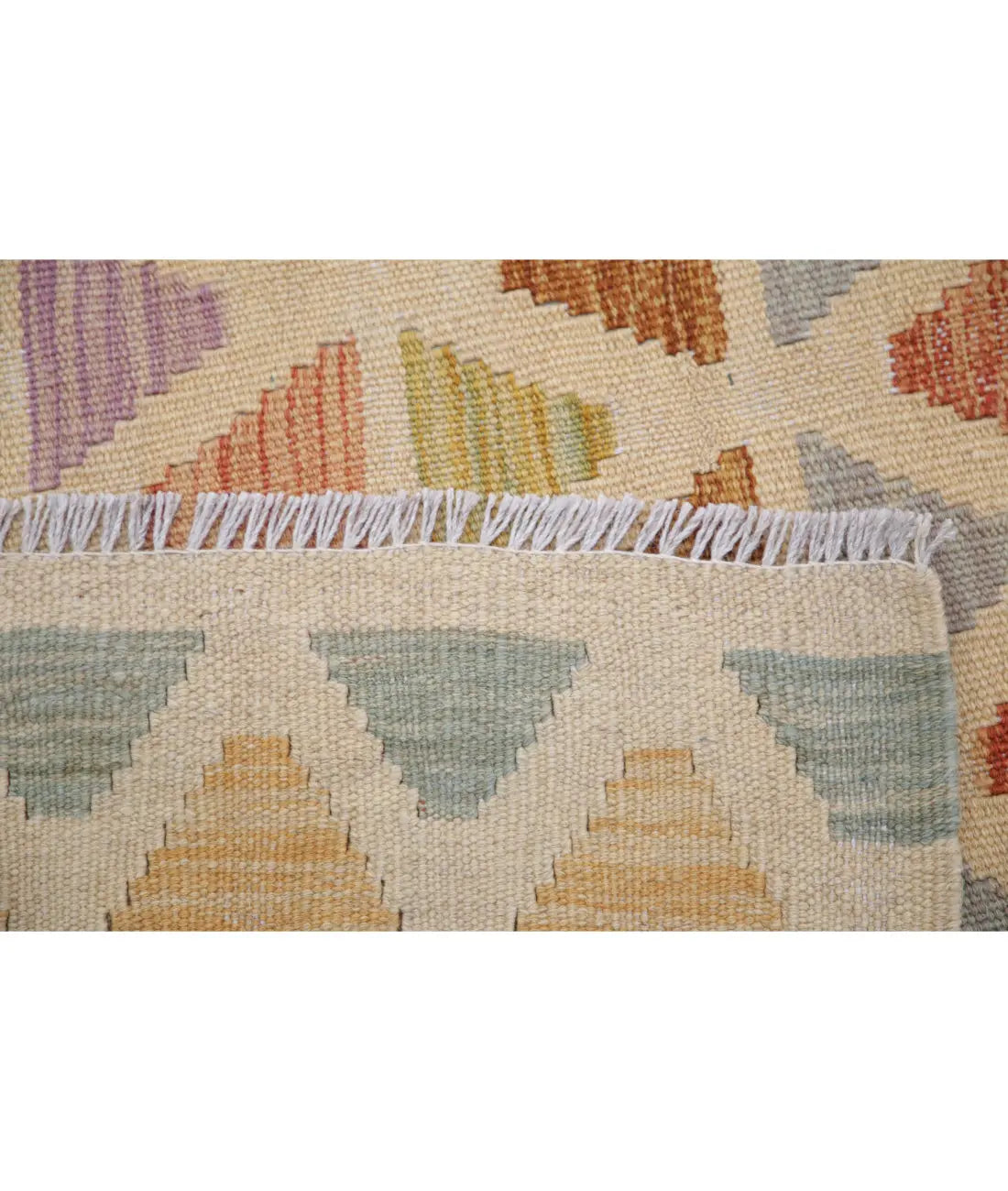 Hand Woven Maimana Kilim Wool Kilim Rug - 6'3'' x 9'9''