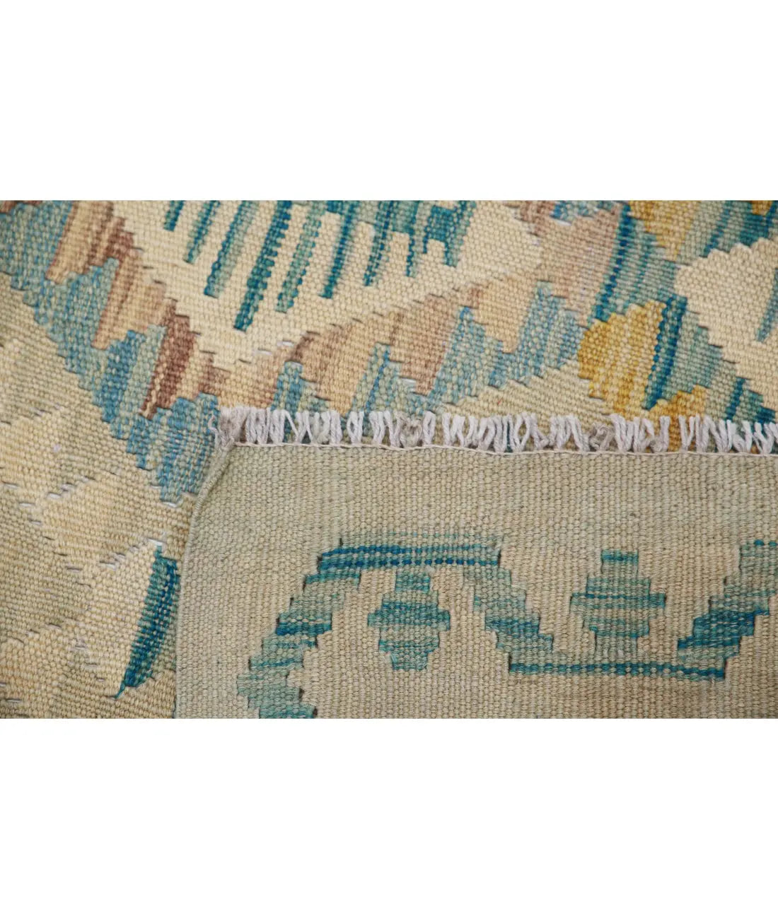 Hand Woven Maimana Kilim Wool Kilim Rug - 6'4'' x 9'4''