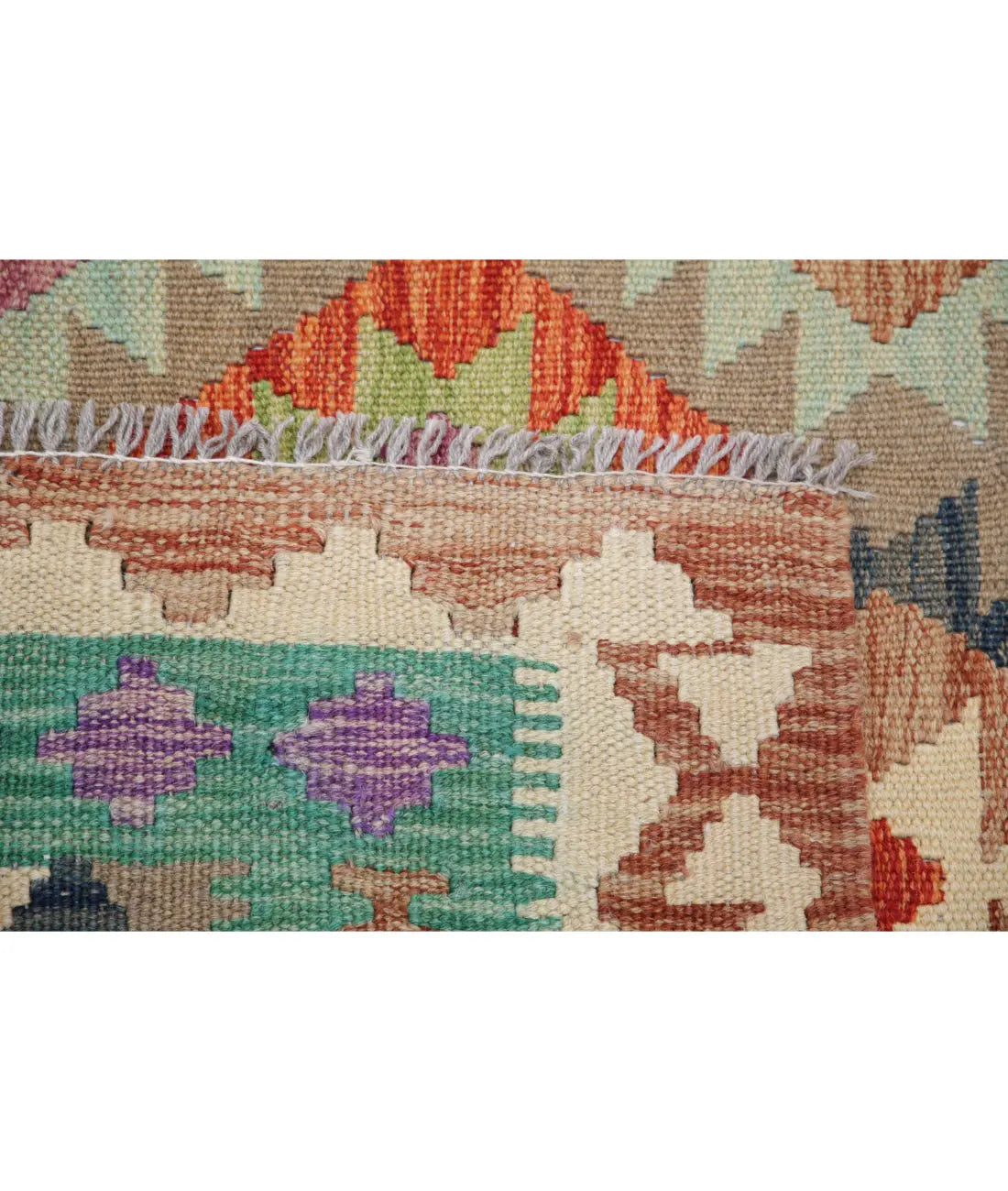 Hand Woven Maimana Kilim Wool Kilim Rug - 6'5'' x 9'10''