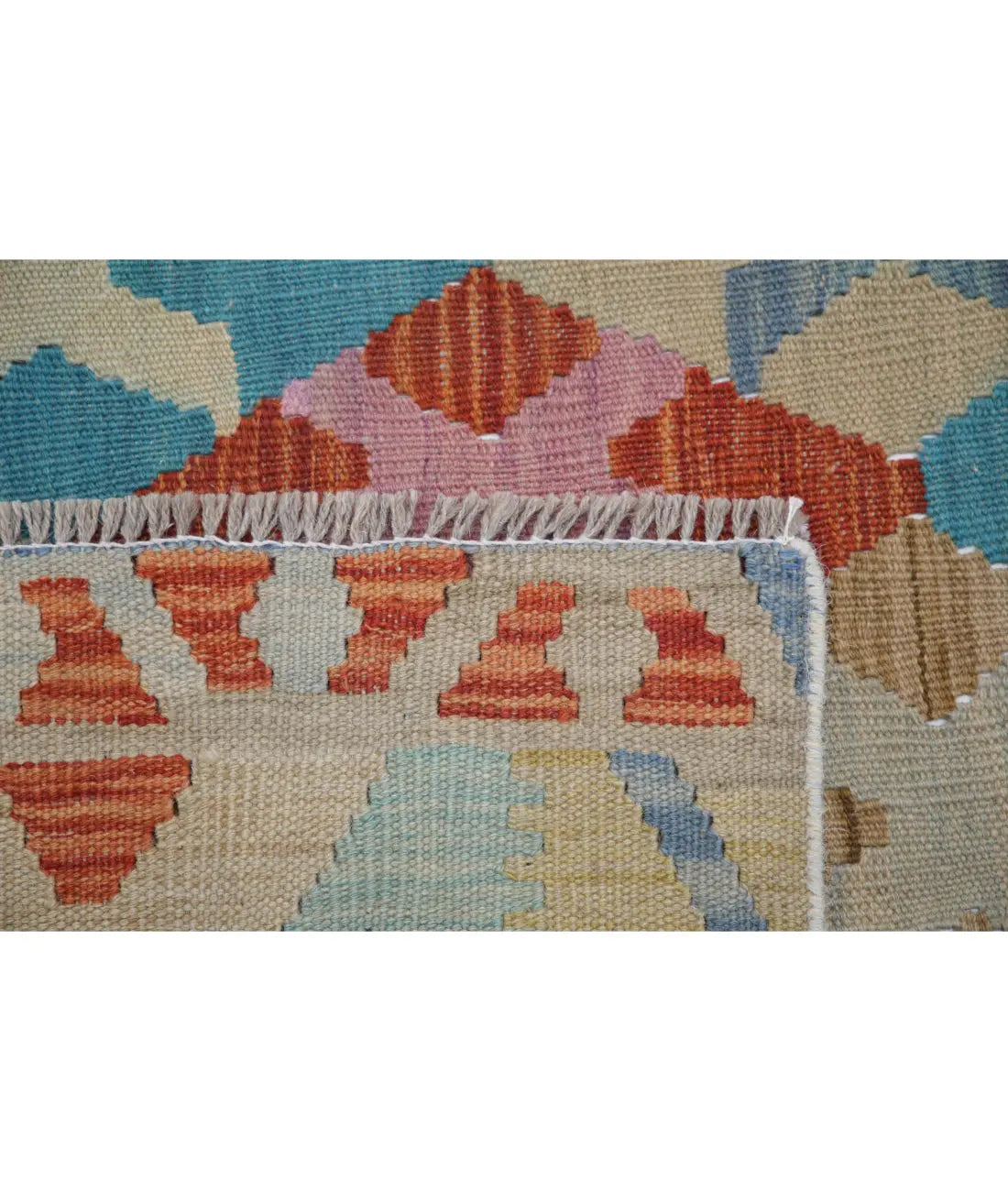 Hand Woven Maimana Kilim Wool Kilim Rug - 6'6'' x 9'5''