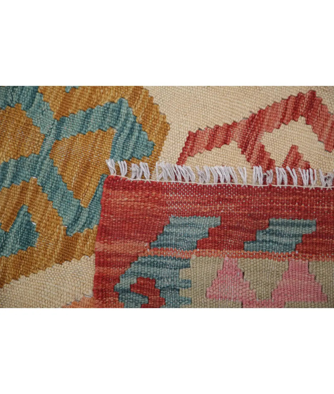Hand Woven Maimana Kilim Wool Kilim Rug - 6'6'' x 9'7''