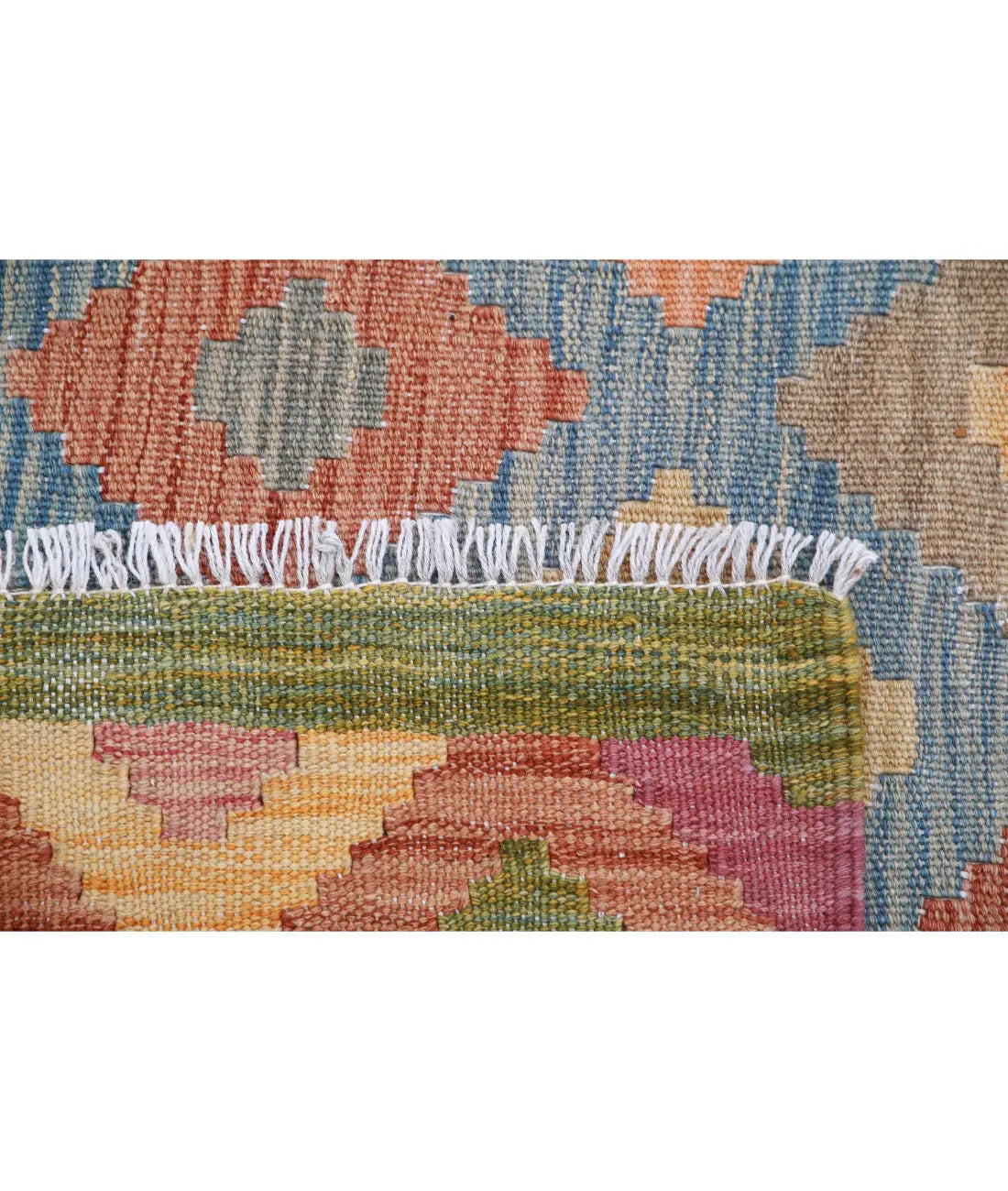 Hand Woven Maimana Kilim Wool Kilim Rug - 6'6'' x 9'9''