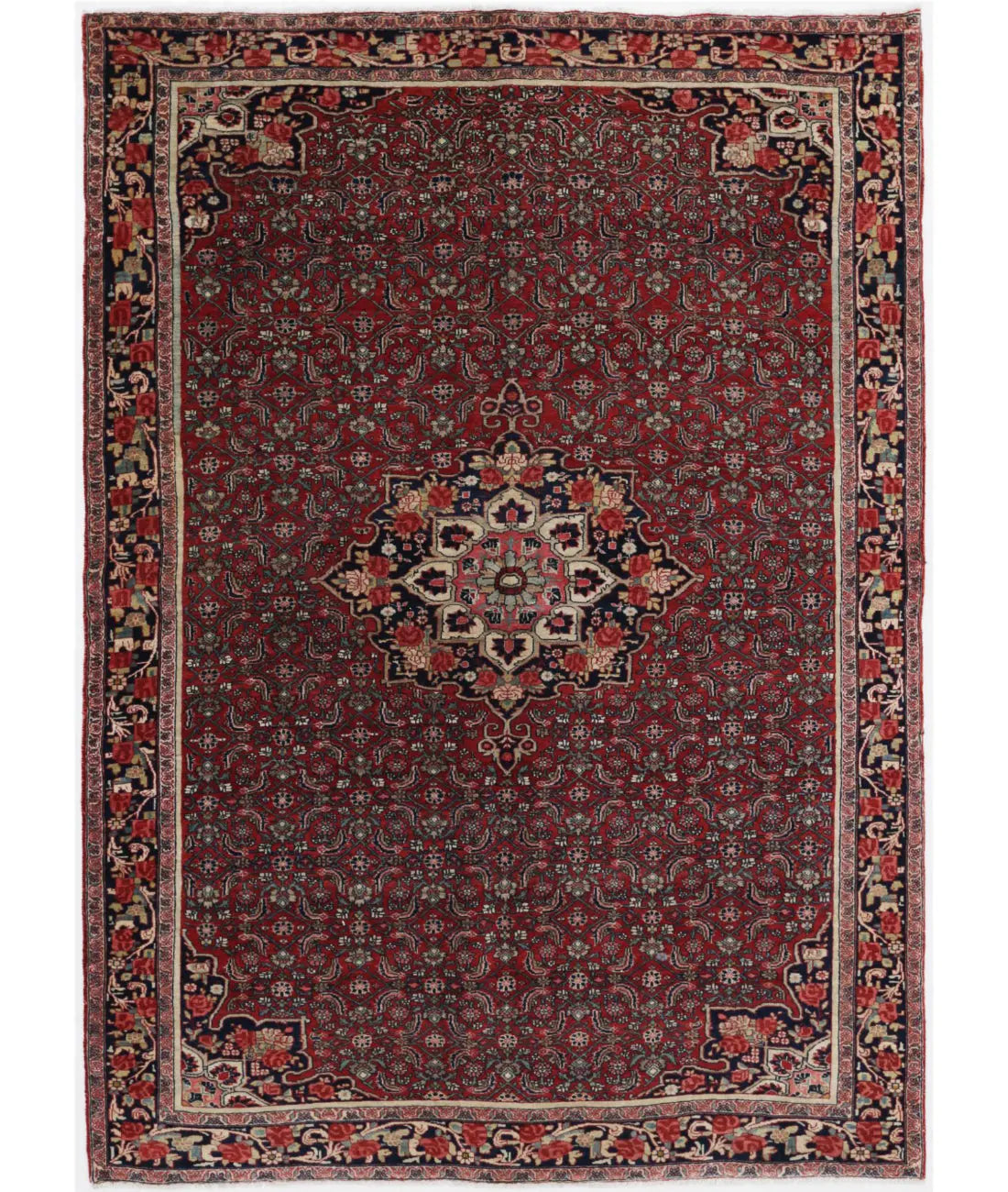Hand Knotted Masterpiece Oriental Bijar Wool Rug - 4'6'' x 6'5''
