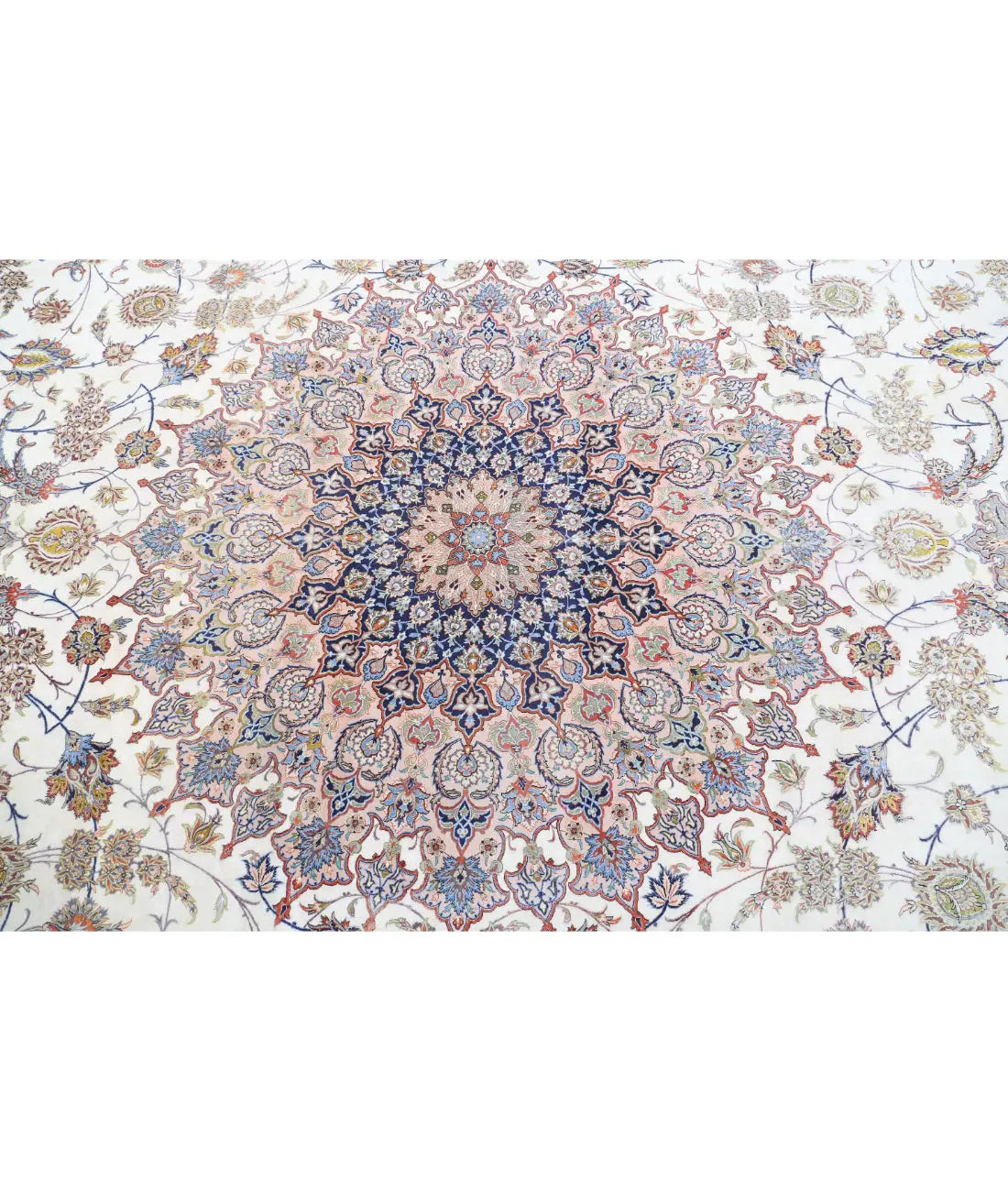 Tapis persan en laine et soie noué à la main, chef-d'œuvre d'Ispahan, 12'11'' x 21'1''