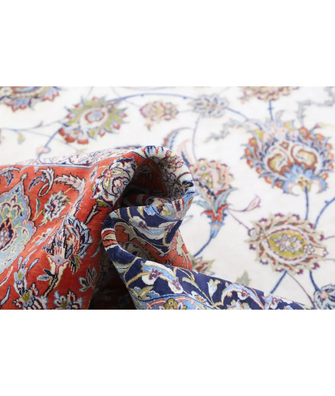 Tapis persan en laine et soie noué à la main, chef-d'œuvre d'Ispahan, 12'11'' x 21'1''