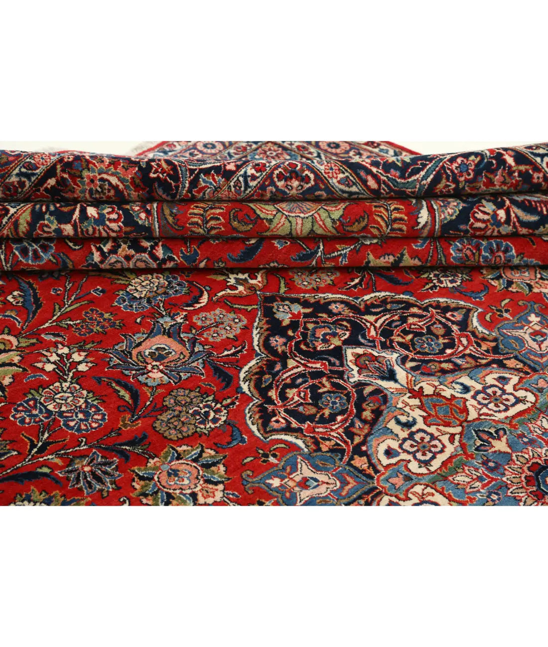 Hand Knotted Masterpiece Persian Kashan Fine Wool Rug - 10'7'' x 14'3'' - Arteverk Rugs Area rug