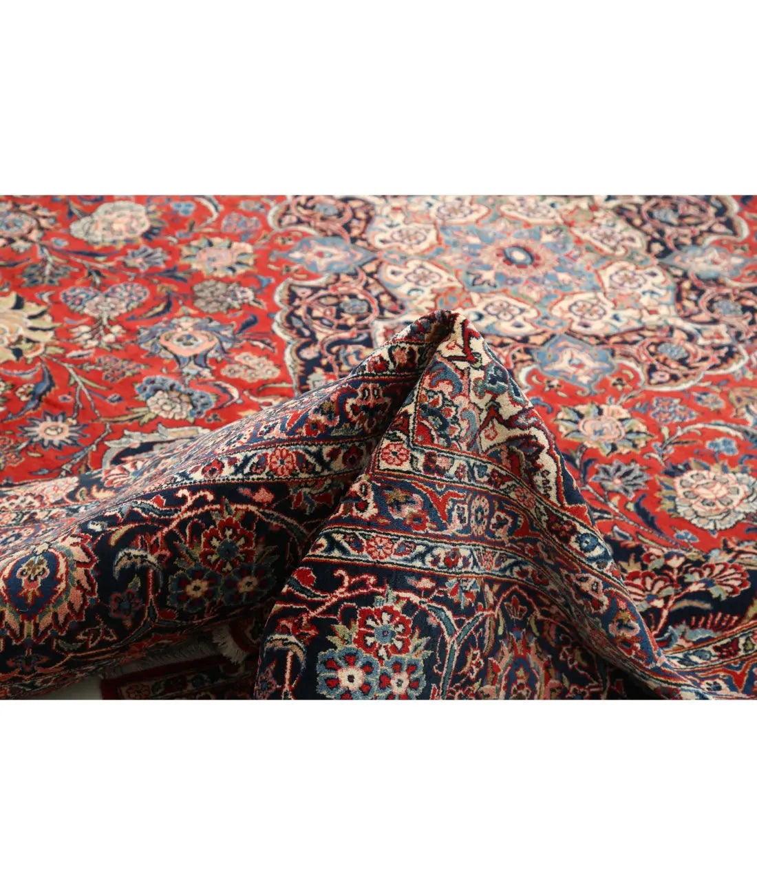 Hand Knotted Masterpiece Persian Kashan Fine Wool Rug - 10'7'' x 14'3'' - Arteverk Rugs Area rug