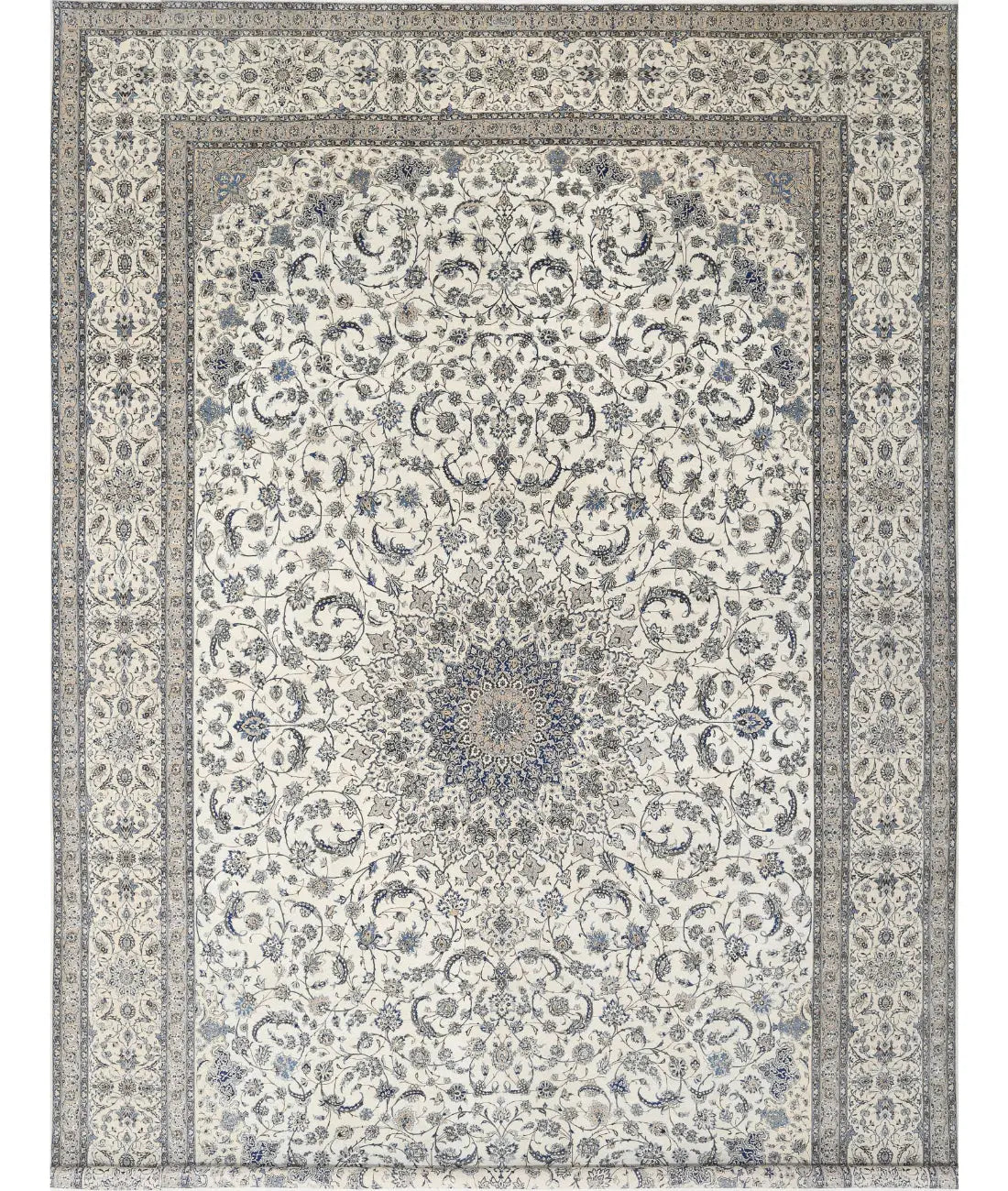 Hand Knotted Masterpiece Persian Nain Habibian Wool &amp; Silk Rug - 16&#39;3&#39;&#39; x 25&#39;6&#39;&#39; - Arteverk Rugs Area rug