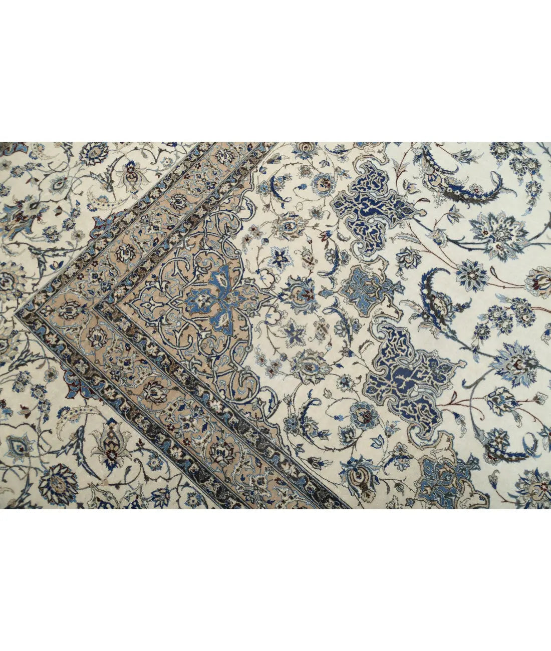 Hand Knotted Masterpiece Oriental Nain Habibian Wool & Silk Rug - 16'3'' x 25'6''