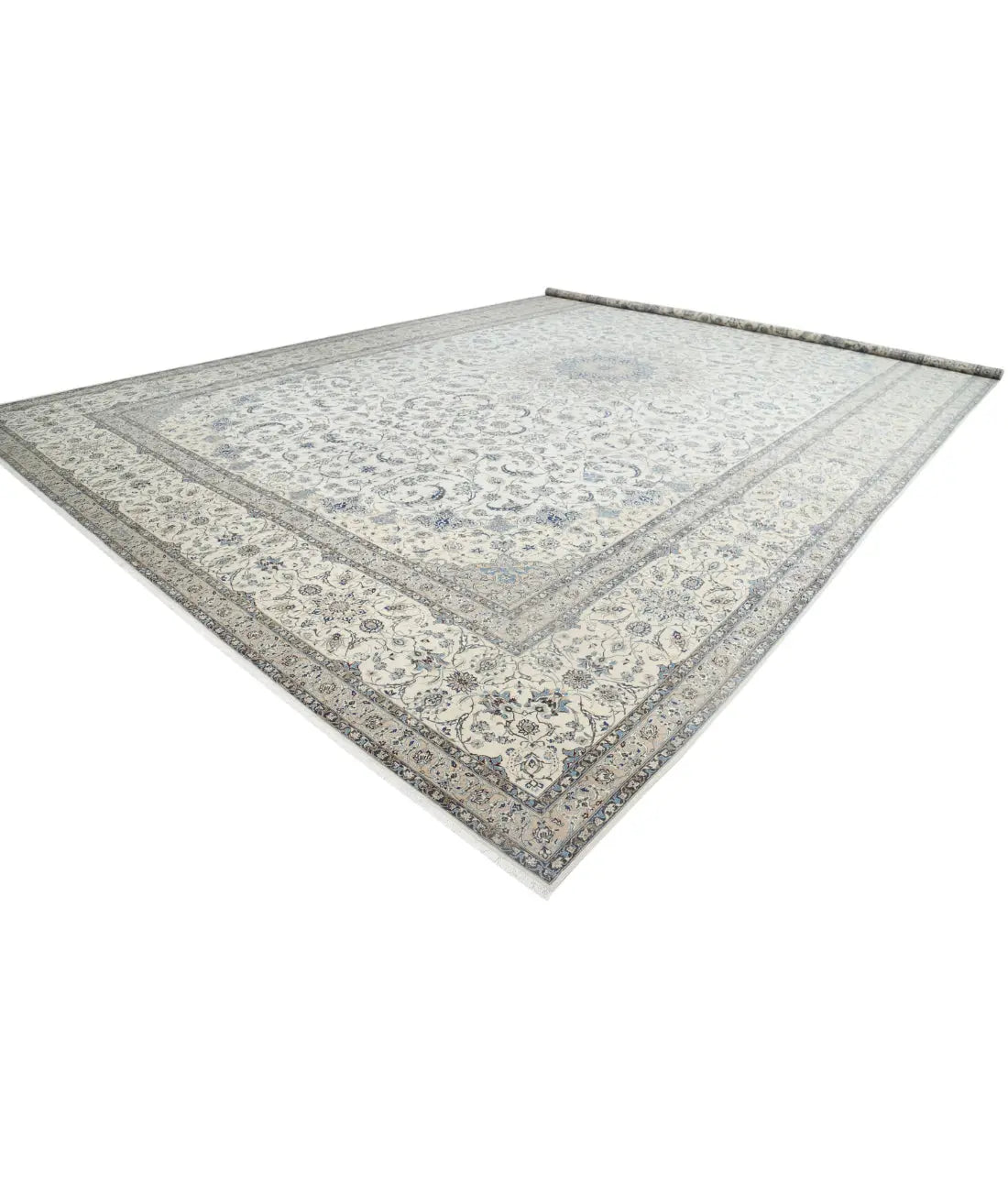 Hand Knotted Masterpiece Persian Nain Habibian Wool & Silk Rug - 16'3'' x 25'6'' - Arteverk Rugs Area rug