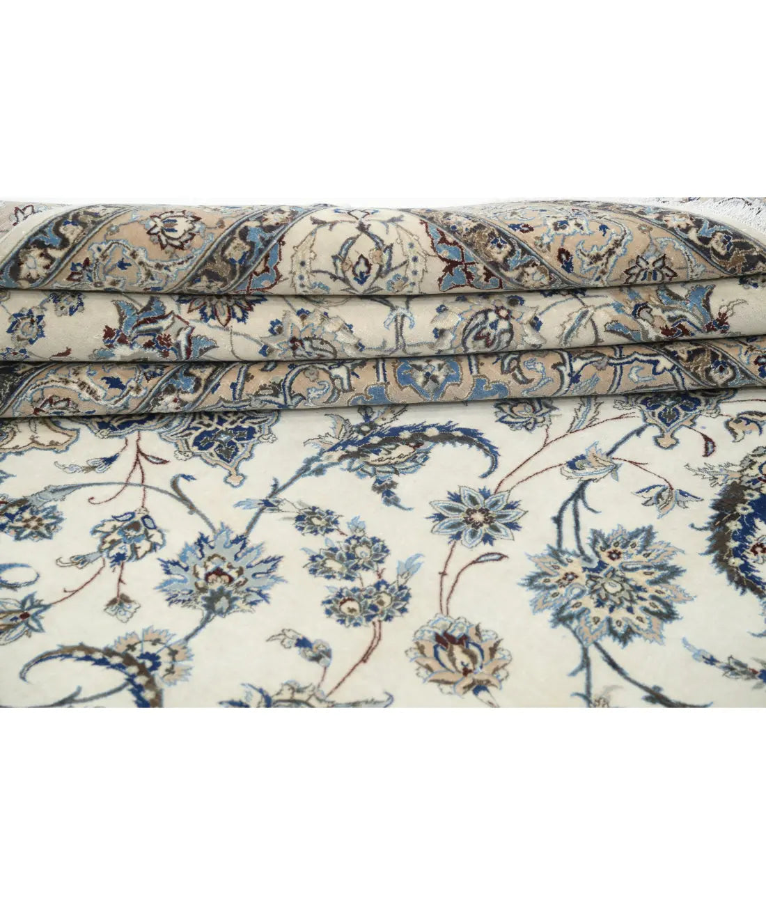 Hand Knotted Masterpiece Persian Nain Habibian Wool & Silk Rug - 16'3'' x 25'6'' - Arteverk Rugs Area rug