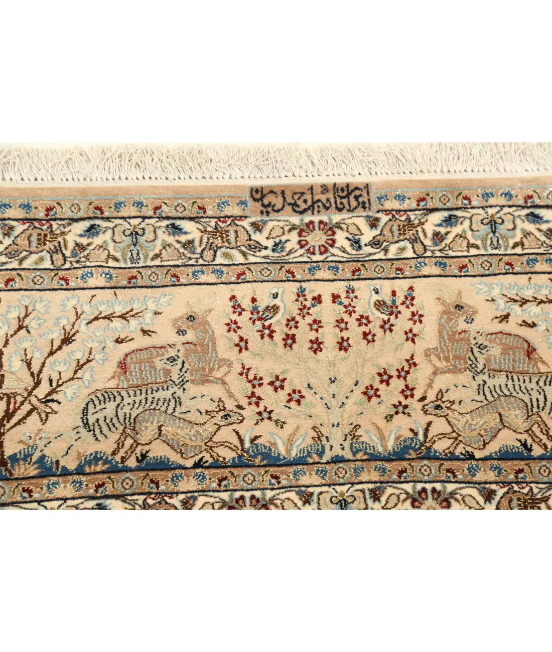 Hand Knotted Masterpiece Persian Nain Wool Rug - 6'11'' x 11'3'' - Arteverk Rugs Area rug
