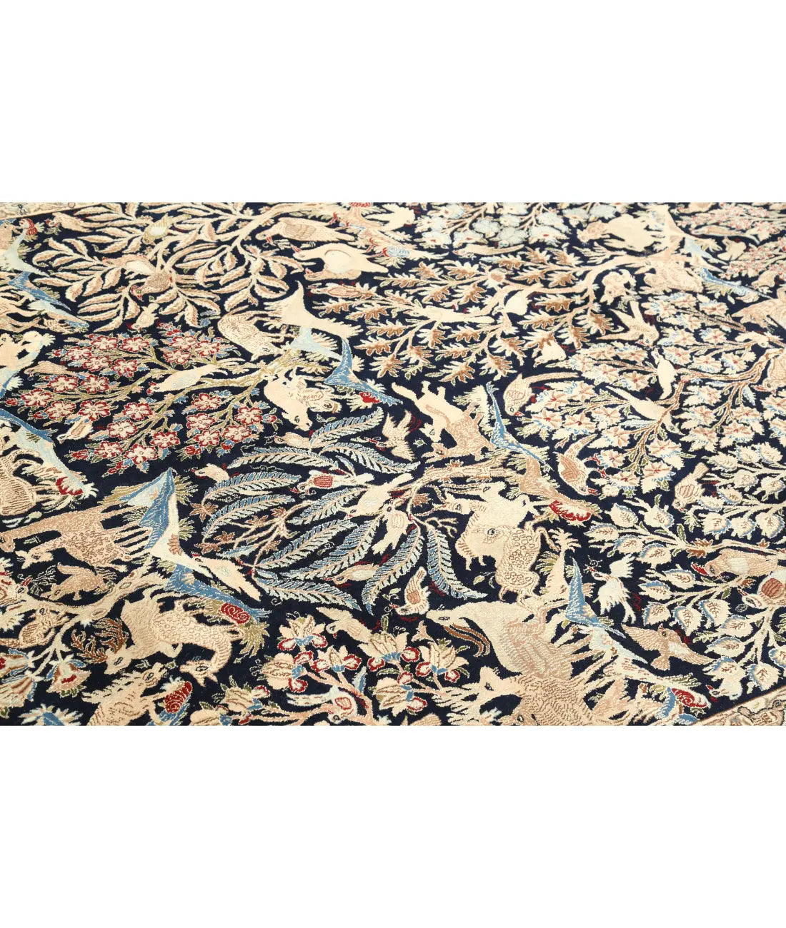 Hand Knotted Masterpiece Persian Nain Wool Rug - 6'11'' x 11'3'' - Arteverk Rugs Area rug