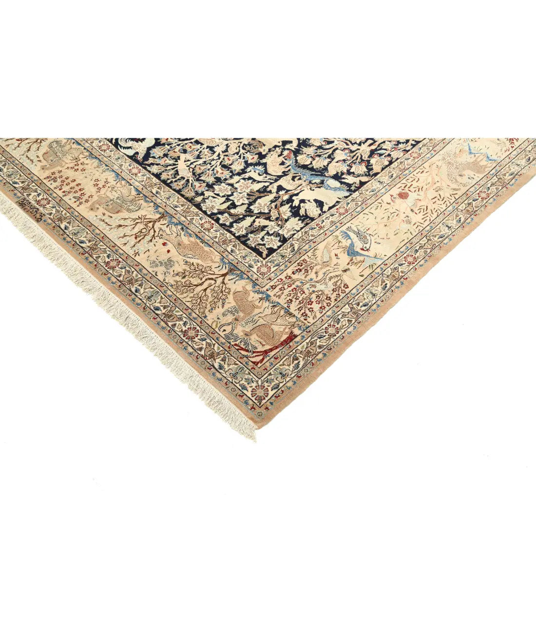 Hand Knotted Masterpiece Persian Nain Wool Rug - 6'11'' x 11'3'' - Arteverk Rugs Area rug