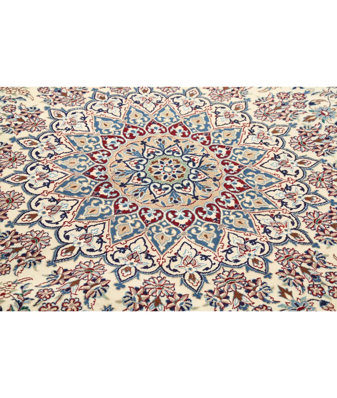 Hand Knotted Masterpiece Persian Nain Wool Rug - 9'5'' x 9'8'' - Arteverk Rugs Area rug