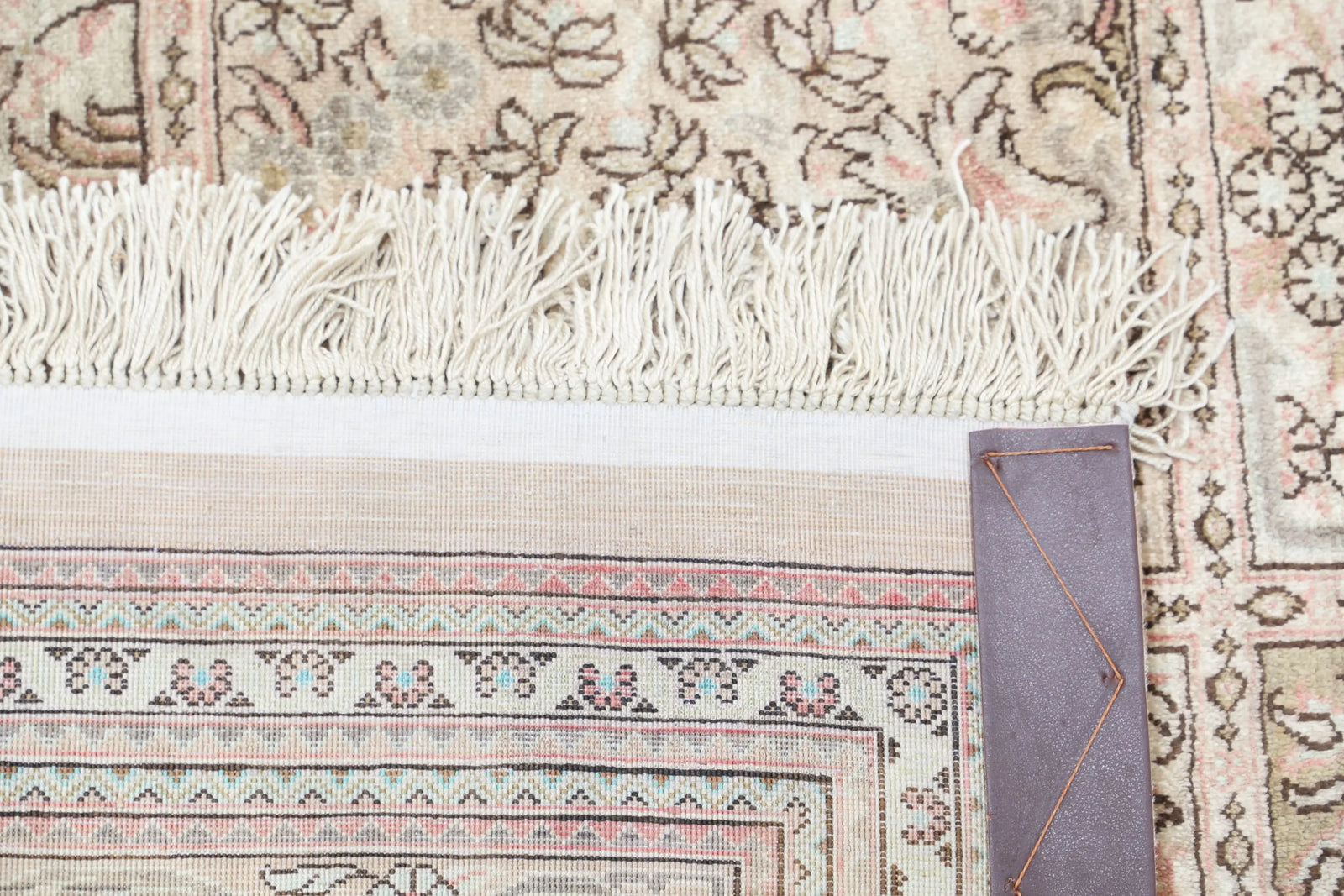 Alfombra de seda persa Qum obra maestra anudada a mano - 6'3'' x 7'1''