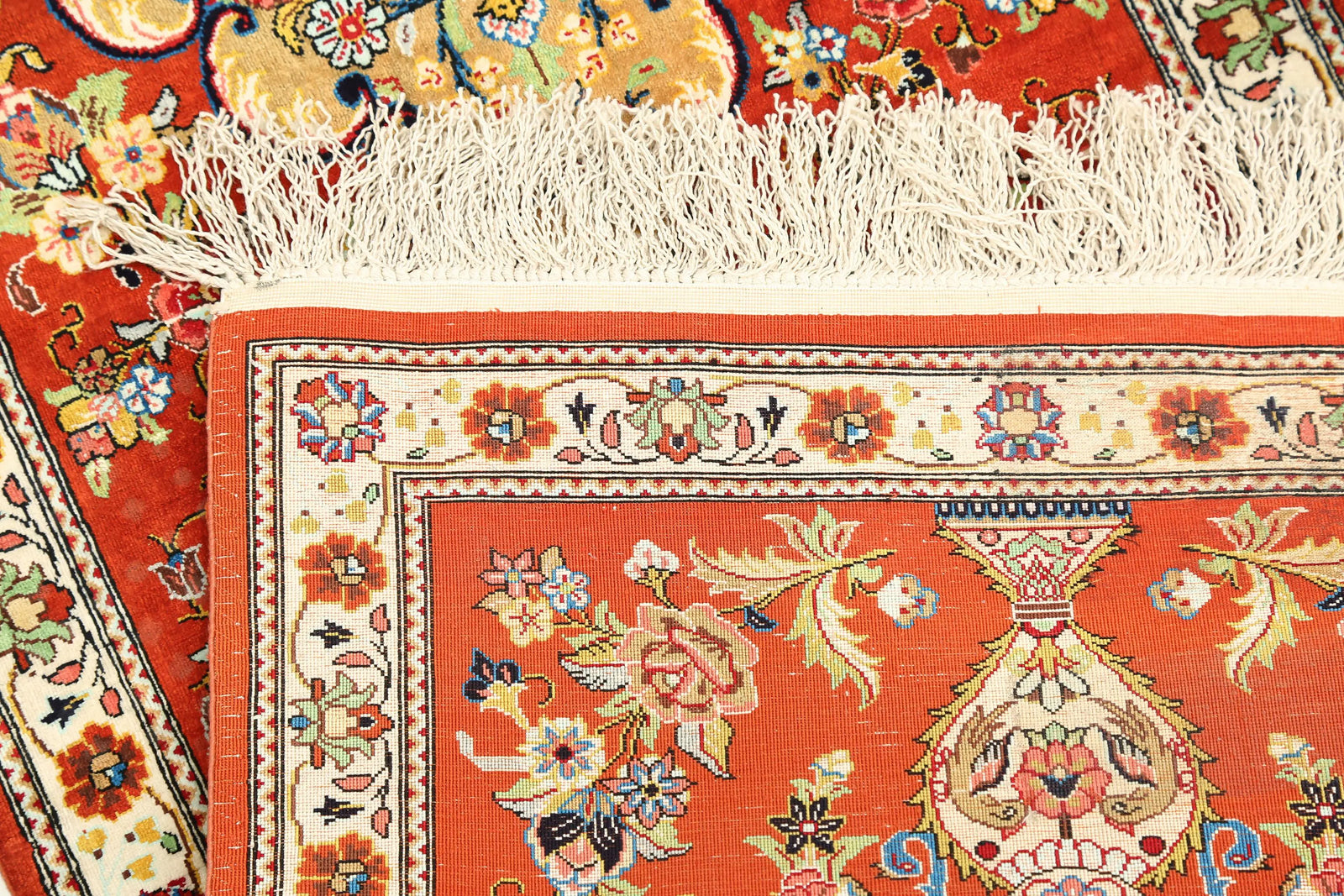 Hand Knotted Masterpiece Persian Qum Wool Rug - 1'7'' x 5'3'' - Arteverk Rugs Area rug