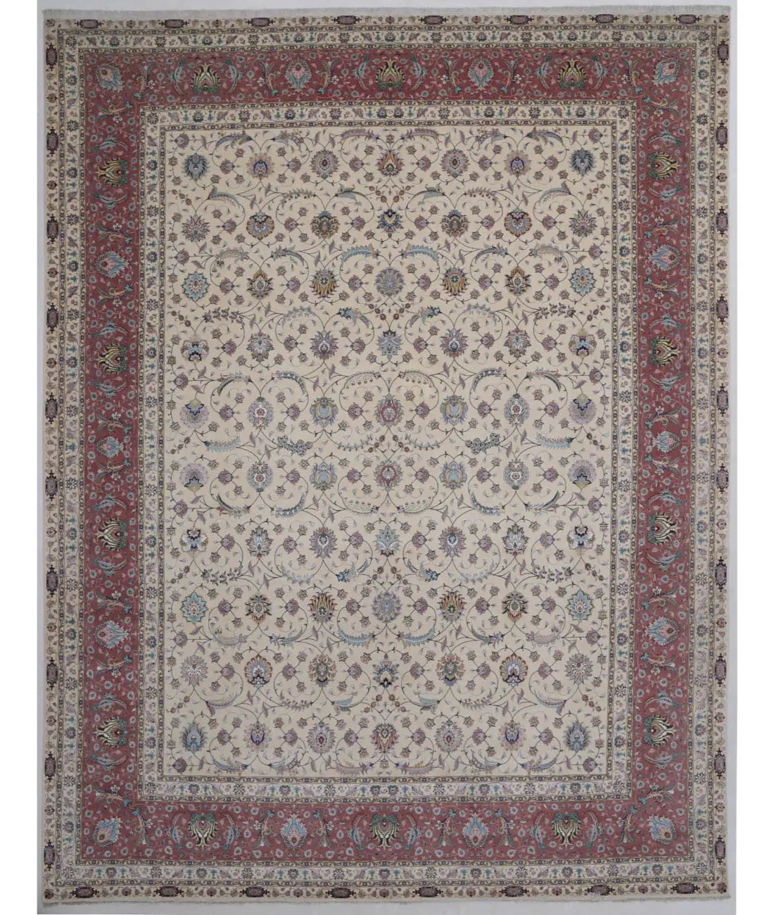 Hand Knotted Masterpiece Oriental Tabriz Fine Faragi Wool Rug - 13&#39;0&#39;&#39; x 16&#39;11&#39;&#39;