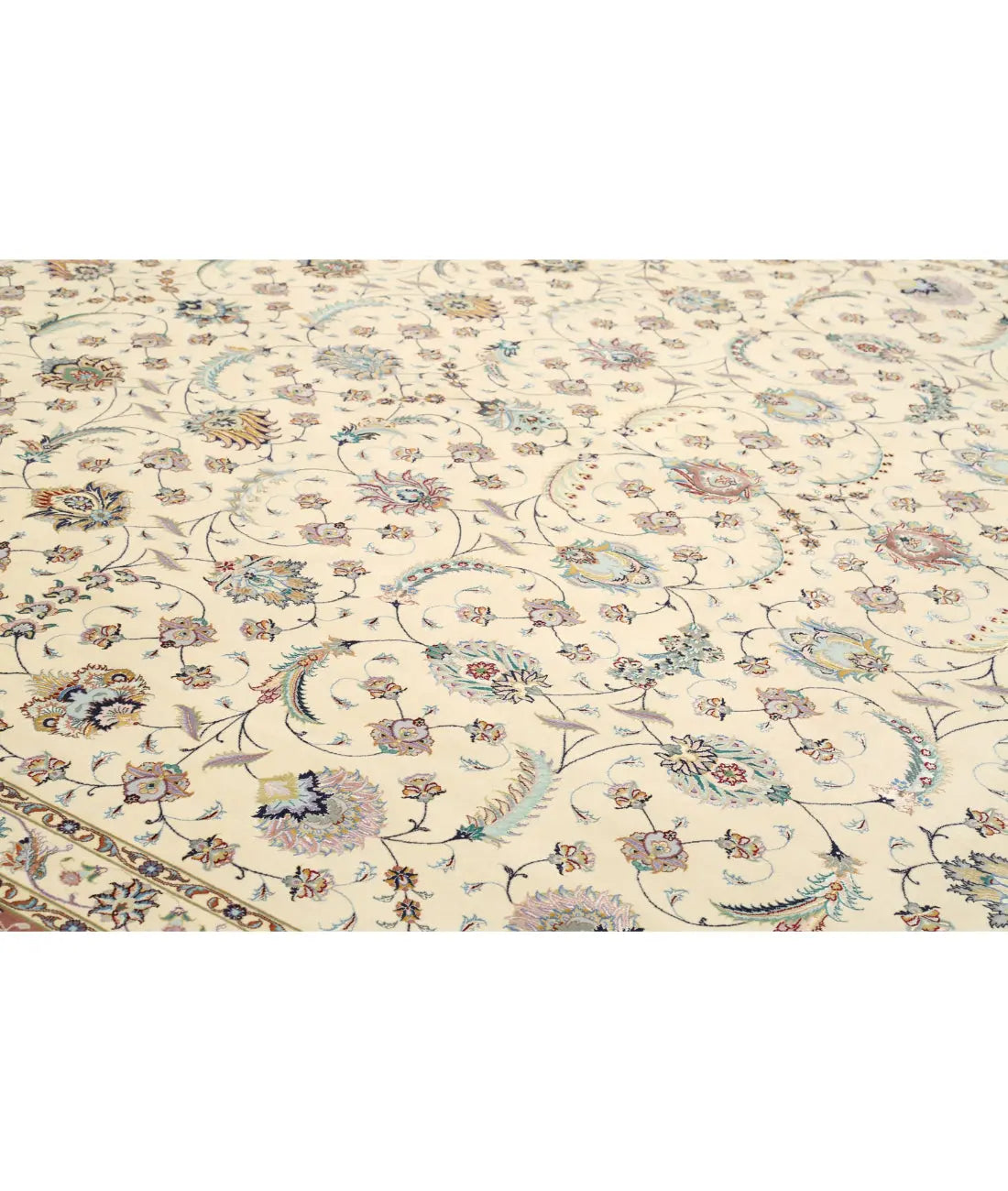 Hand Knotted Masterpiece Persian Tabriz Fine Faragi Wool Rug - 13'0'' x 16'11'' - Arteverk Rugs Area rug