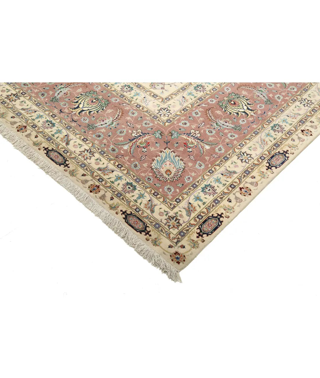 Hand Knotted Masterpiece Persian Tabriz Fine Faragi Wool Rug - 13'0'' x 16'11'' - Arteverk Rugs Area rug