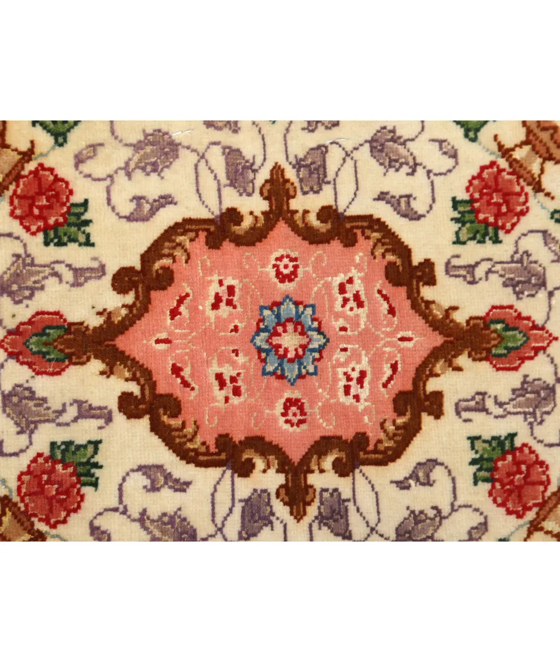 Hand Knotted Masterpiece Persian Tabriz Fine Wool Rug - 0'11'' x 1'3'' - Arteverk Rugs Area rug