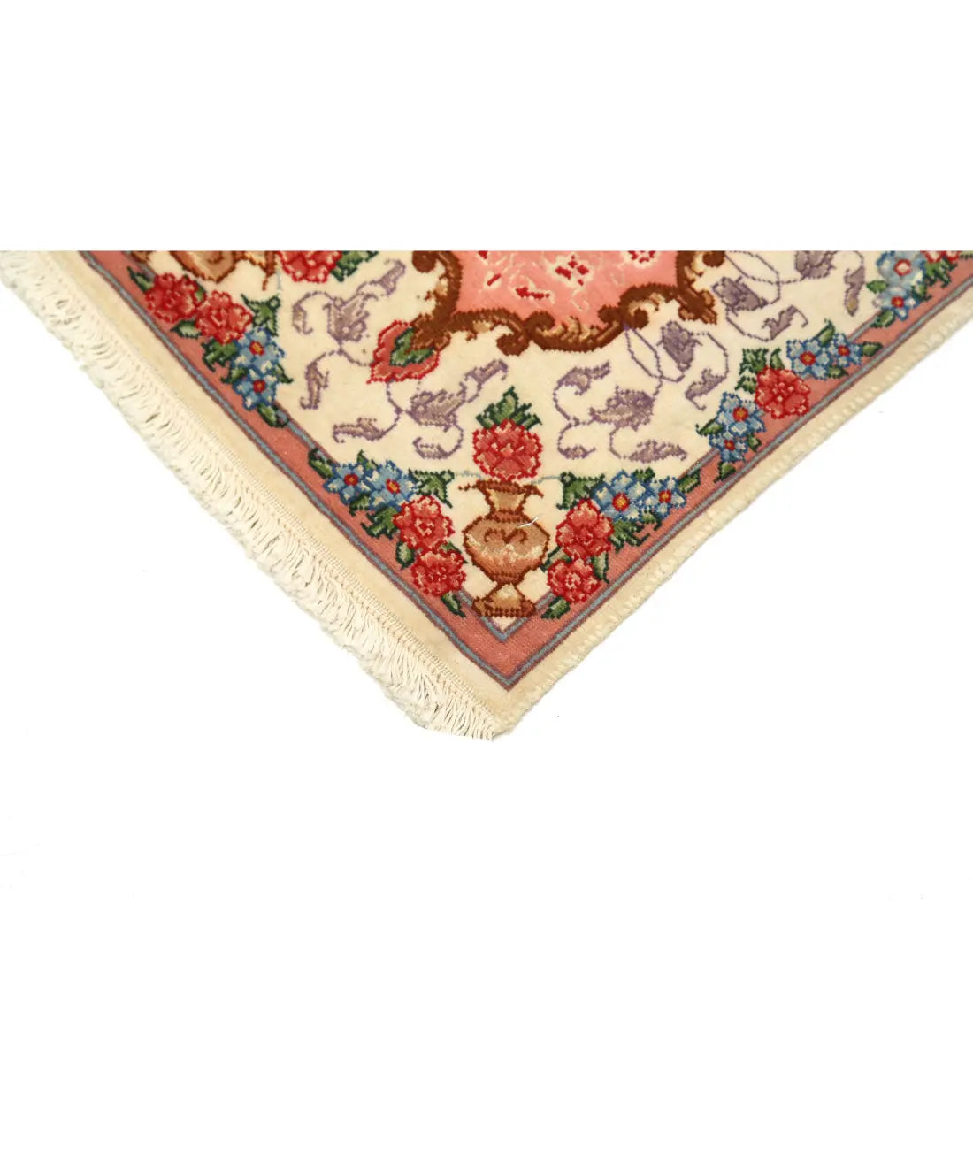 Hand Knotted Masterpiece Persian Tabriz Fine Wool Rug - 0'11'' x 1'3'' - Arteverk Rugs Area rug