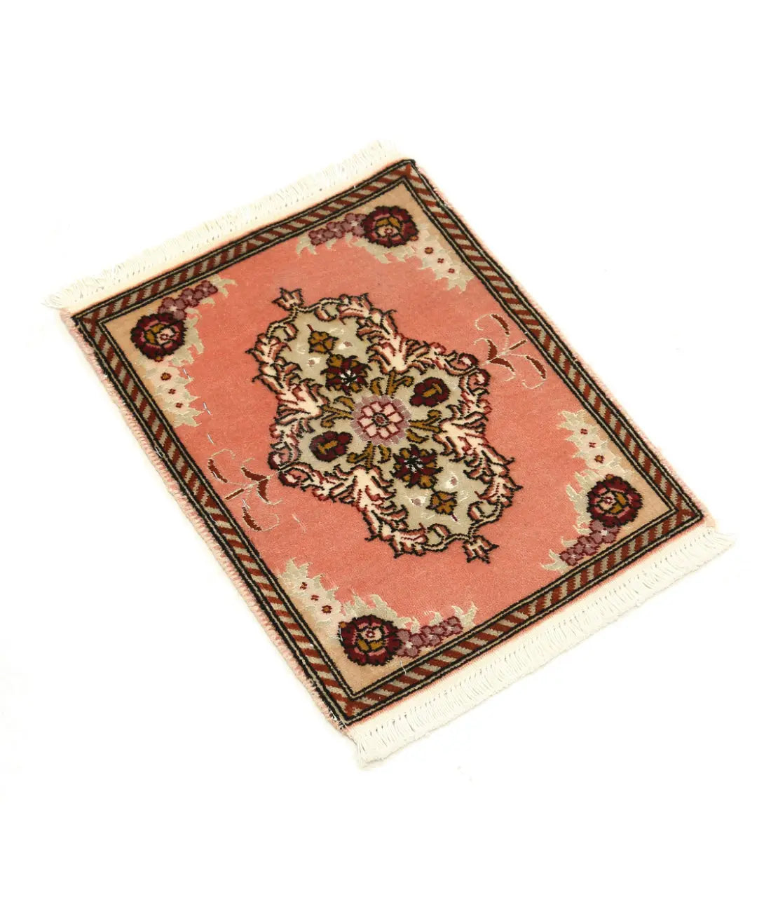 Hand Knotted Masterpiece Persian Tabriz Fine Wool Rug - 1'0'' x 1'4'' - Arteverk Rugs Area rug