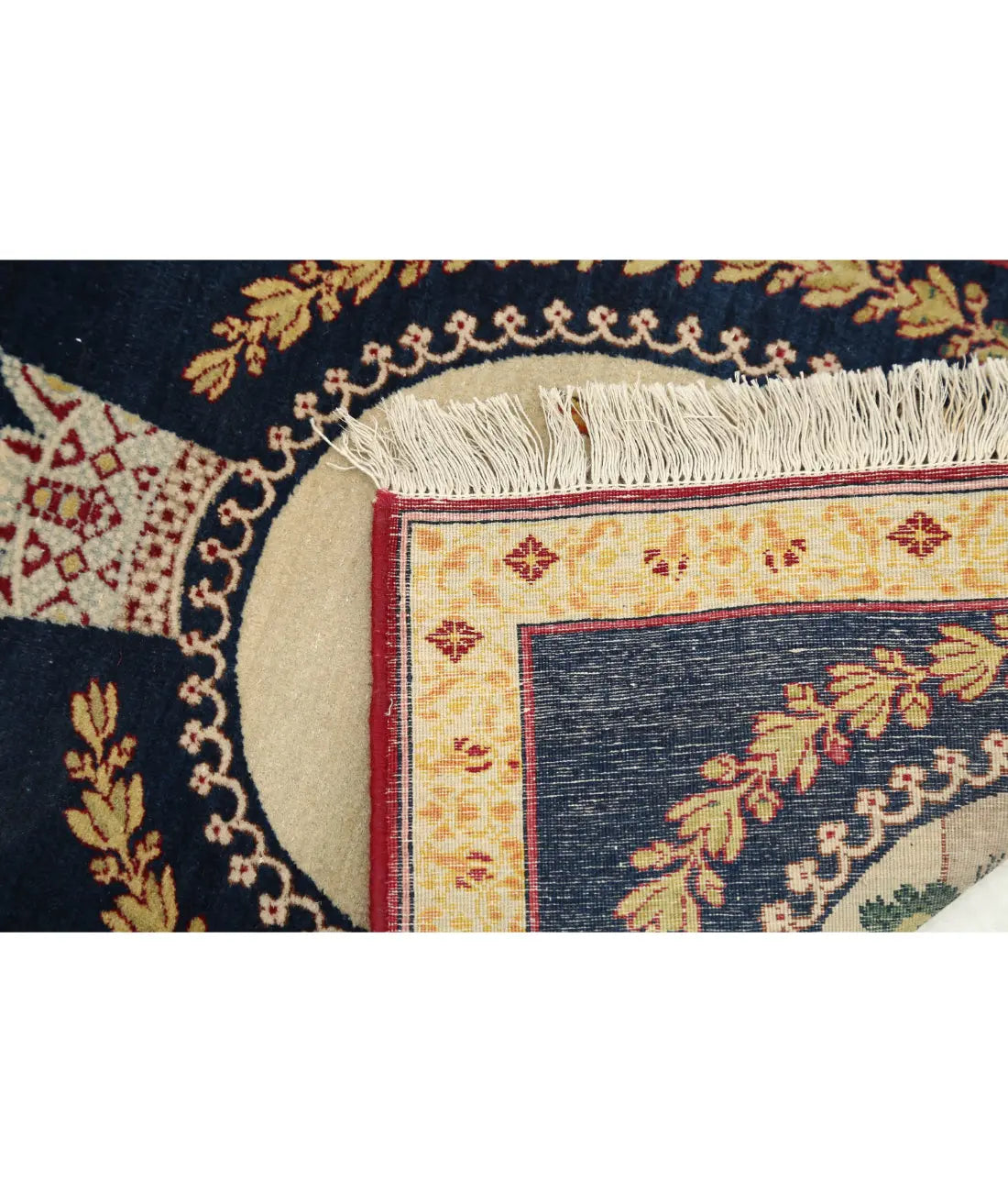 Hand Knotted Masterpiece Oriental Tabriz Fine Wool Rug - 1'5'' x 1'9''