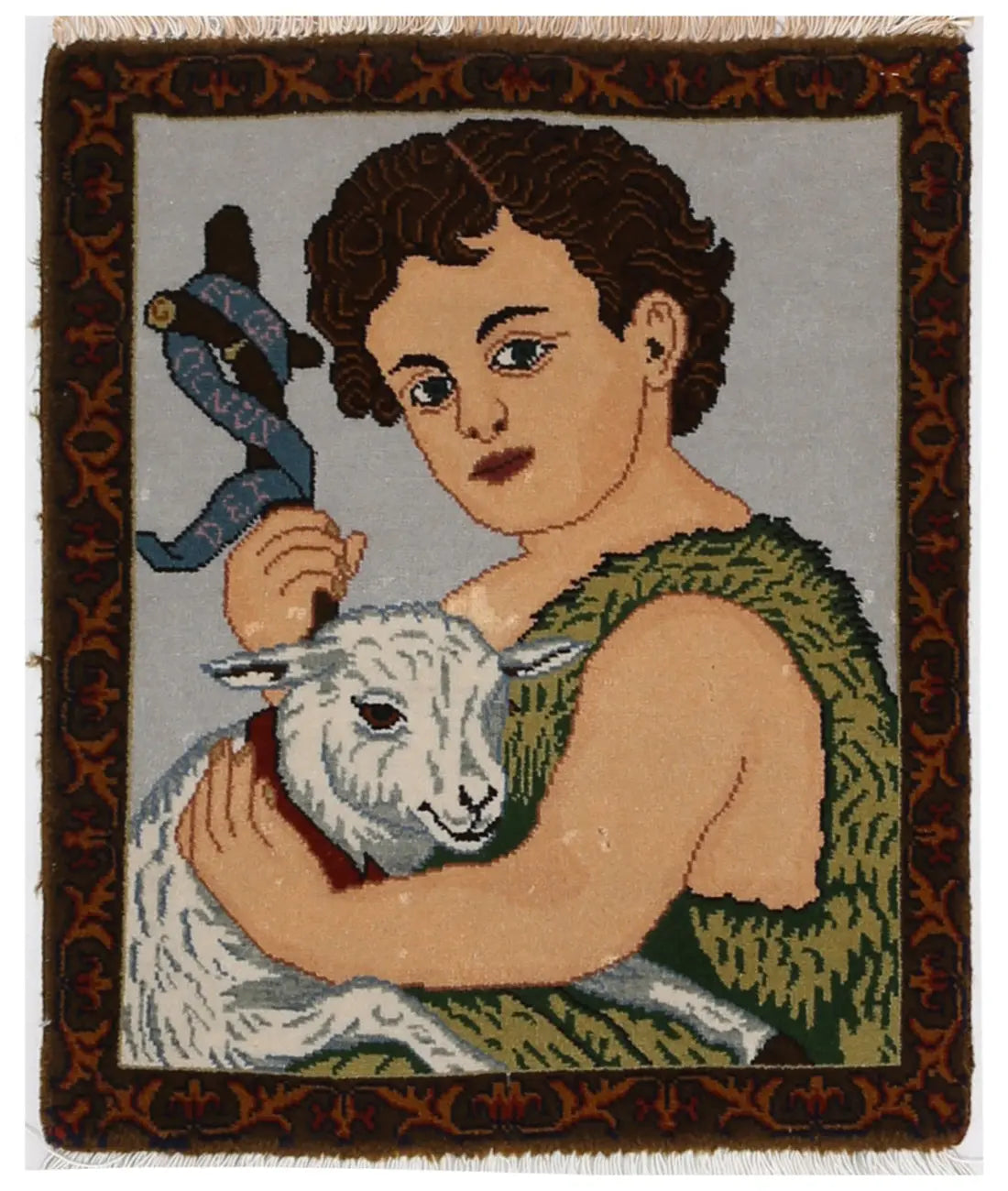 Alfombra de lana fina Tabriz persa anudada a mano - 1'6'' x 1'10''