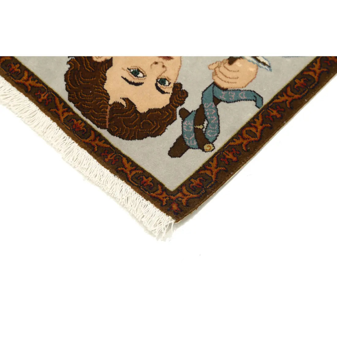 Alfombra de lana fina Tabriz persa anudada a mano - 1'6'' x 1'10''
