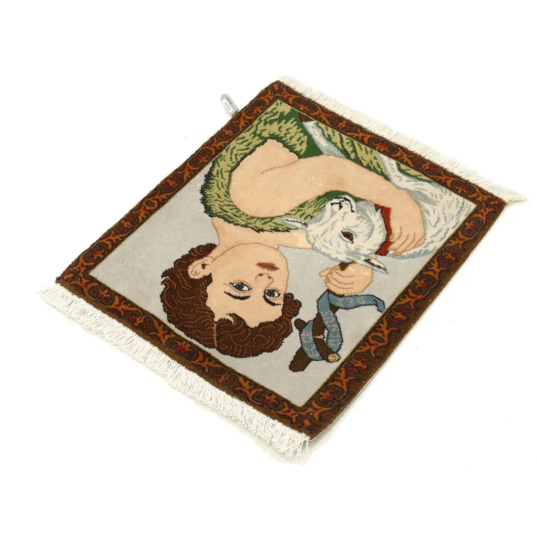 Alfombra de lana fina Tabriz persa anudada a mano - 1'6'' x 1'10''