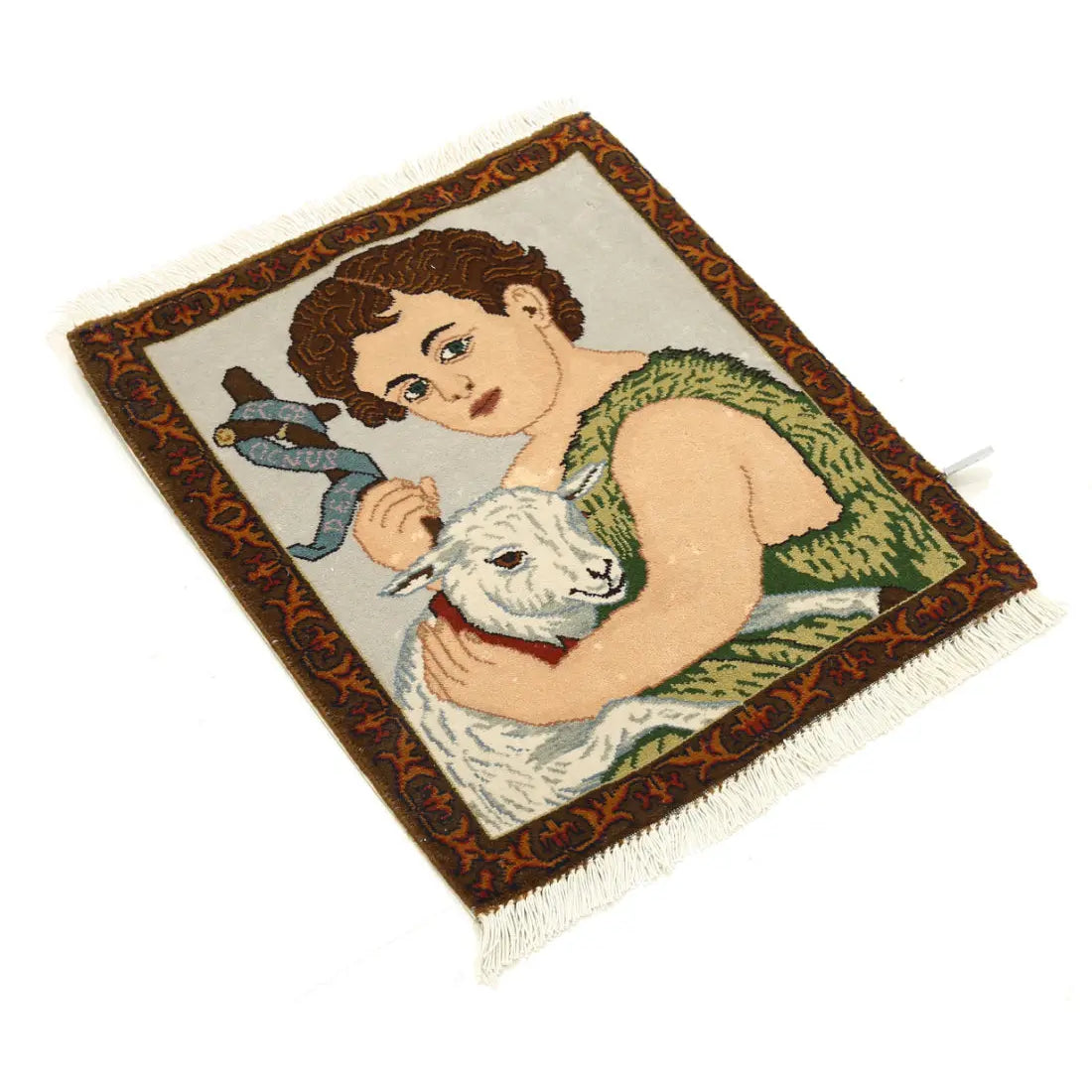 Alfombra de lana fina Tabriz persa anudada a mano - 1'6'' x 1'10''