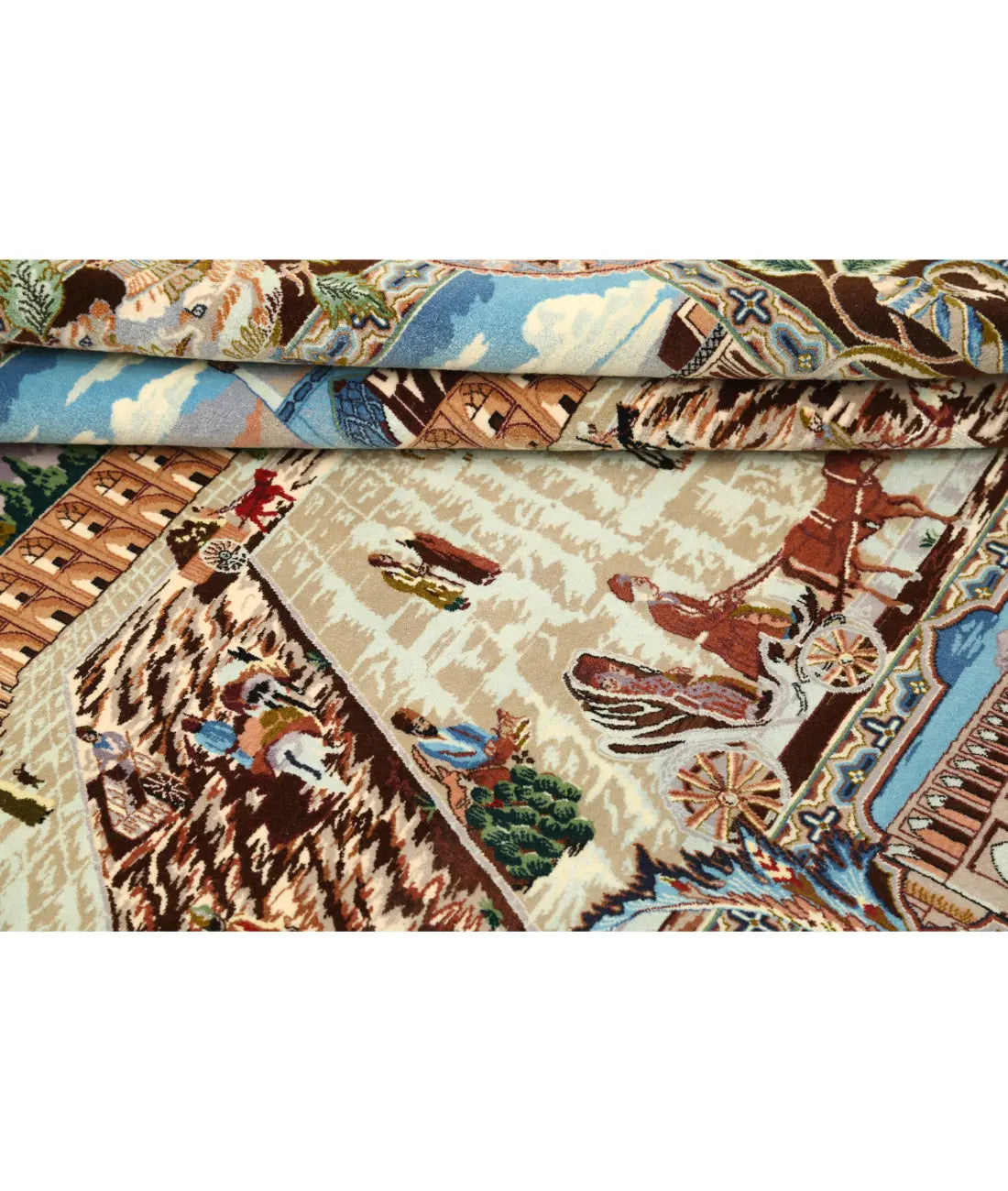 Hand Knotted Masterpiece Persian Tabriz Fine Wool Rug - 5'3'' x 3'11'' - Arteverk Rugs Area rug