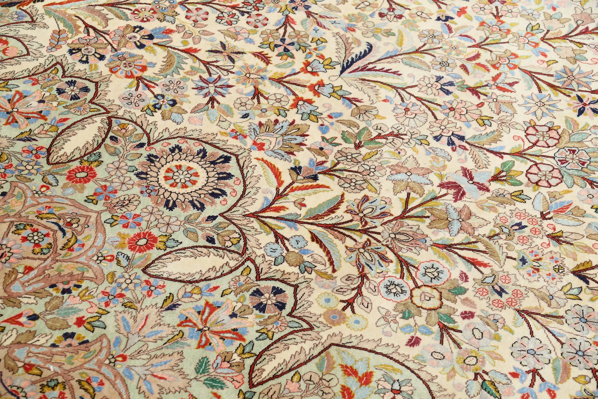 Hand Knotted Masterpiece Persian Tabriz Fine Wool & Silk Rug - 12'10'' x 19'6'' - Arteverk Rugs Area rug
