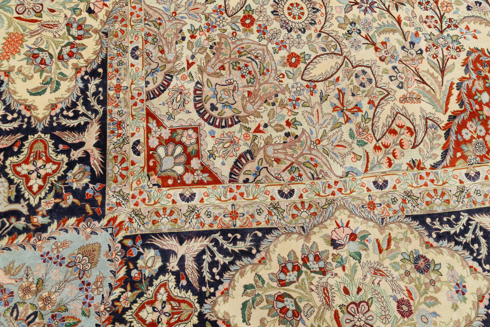 Hand Knotted Masterpiece Persian Tabriz Fine Wool & Silk Rug - 12'10'' x 19'6'' - Arteverk Rugs Area rug