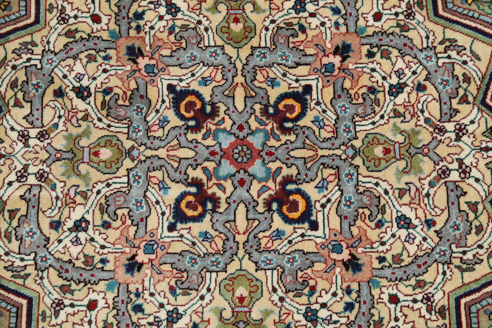 Hand Knotted Masterpiece Persian Tabriz Fine Wool & Silk Rug - 9'8'' x 13'4'' - Arteverk Rugs Area rug