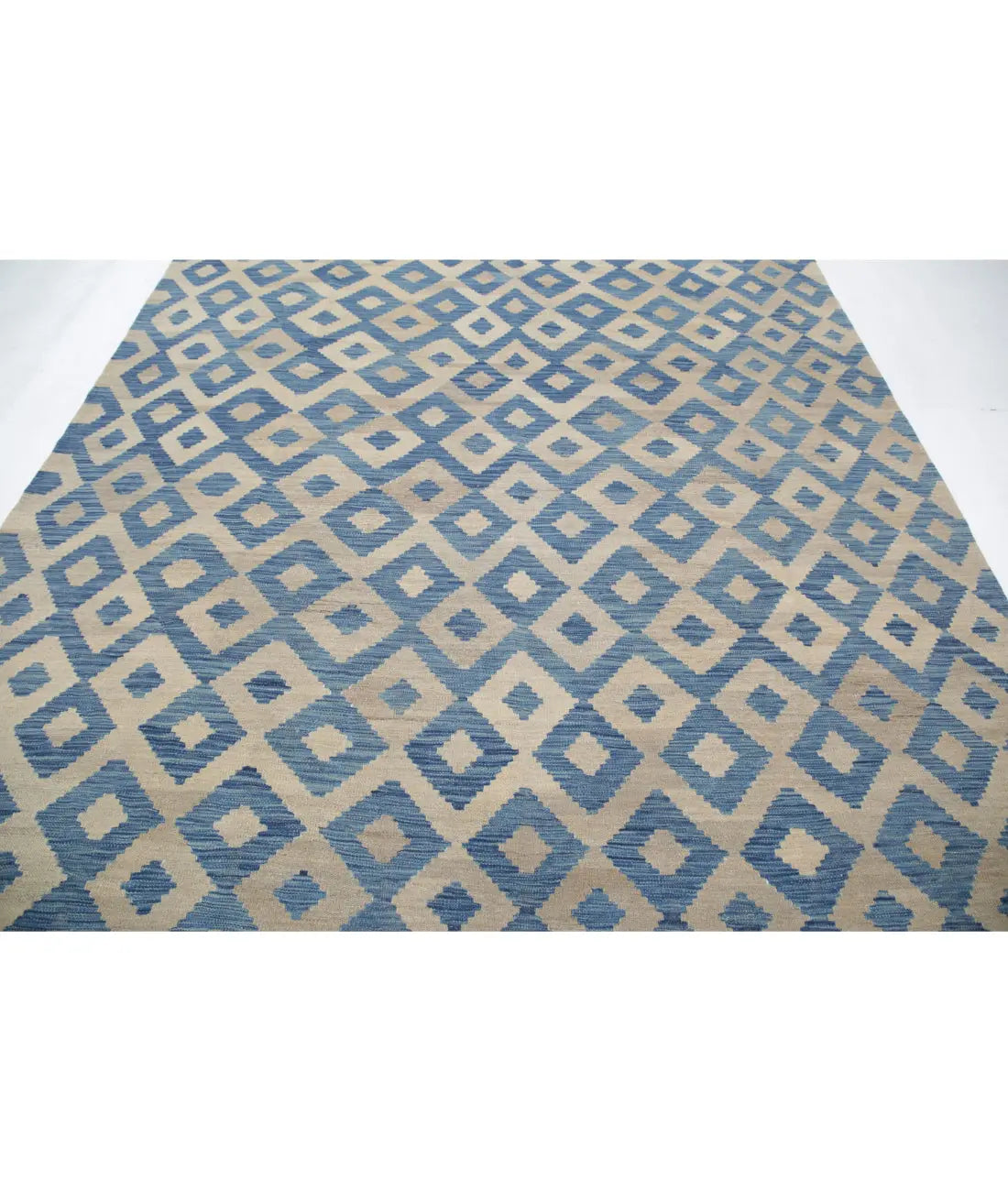Hand Woven Modern Kilim Wool Kilim Rug - 7'11'' x 10'9''