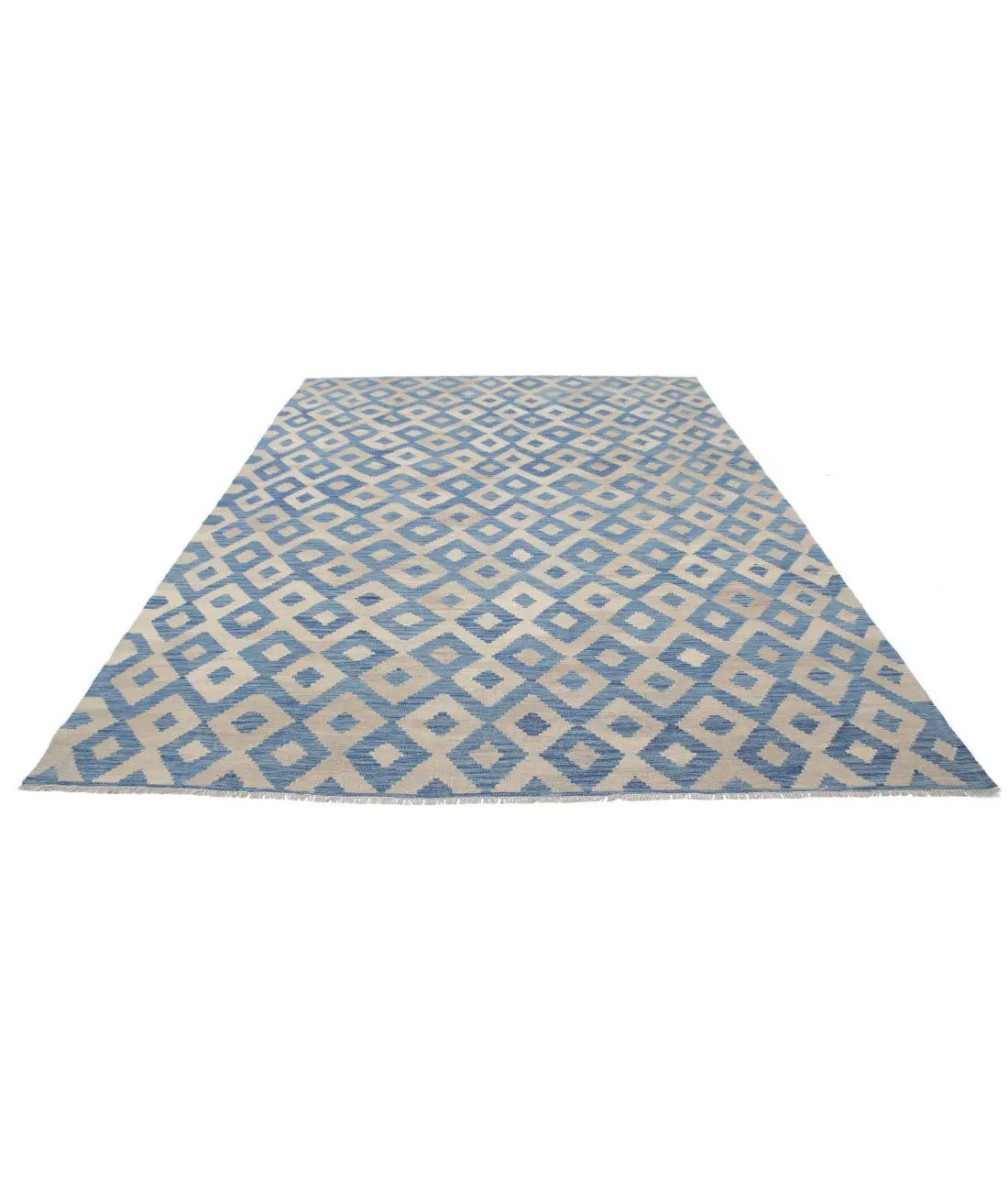 Hand Woven Modern Kilim Wool Kilim Rug - 7'11'' x 10'9''