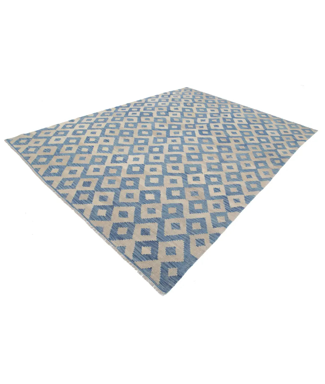 Hand Woven Modern Kilim Wool Kilim Rug - 7'11'' x 10'9''