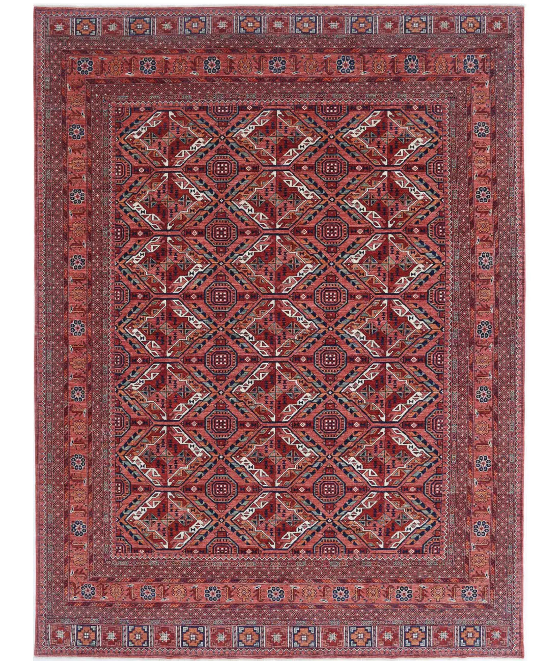 Hand Knotted Nomadic Caucasian Humna Wool Rug - 10'1'' x 13'8'' - Arteverk Rugs Area rug