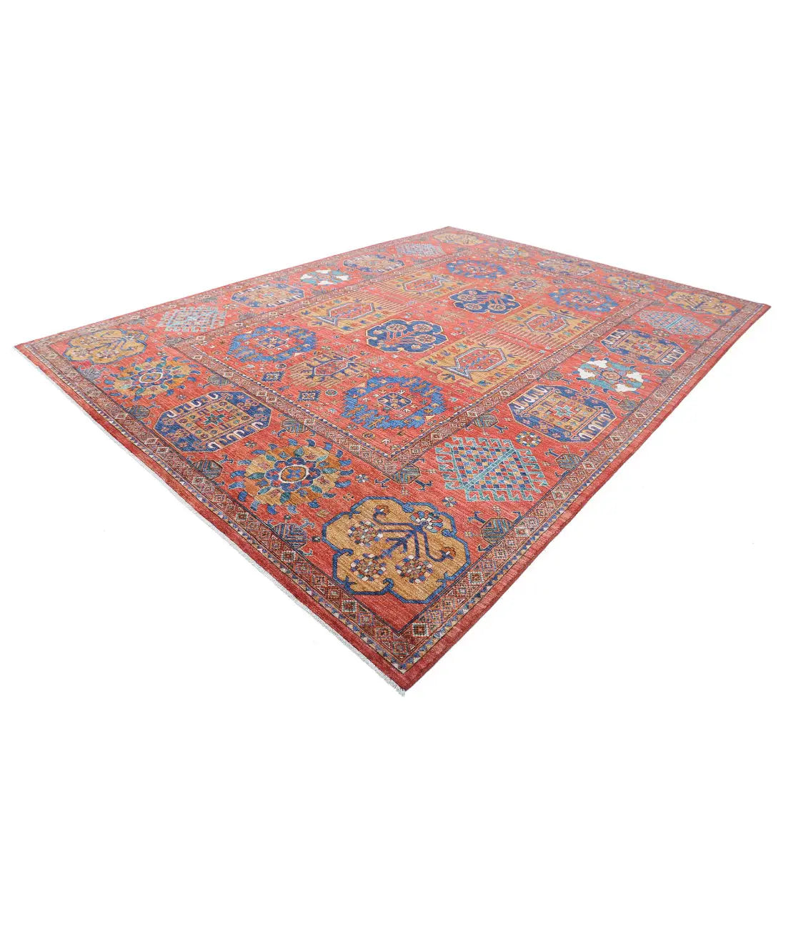 Hand Knotted Nomadic Caucasian Humna Wool Rug - 10'3'' x 14'4'' - Arteverk Rugs Area rug