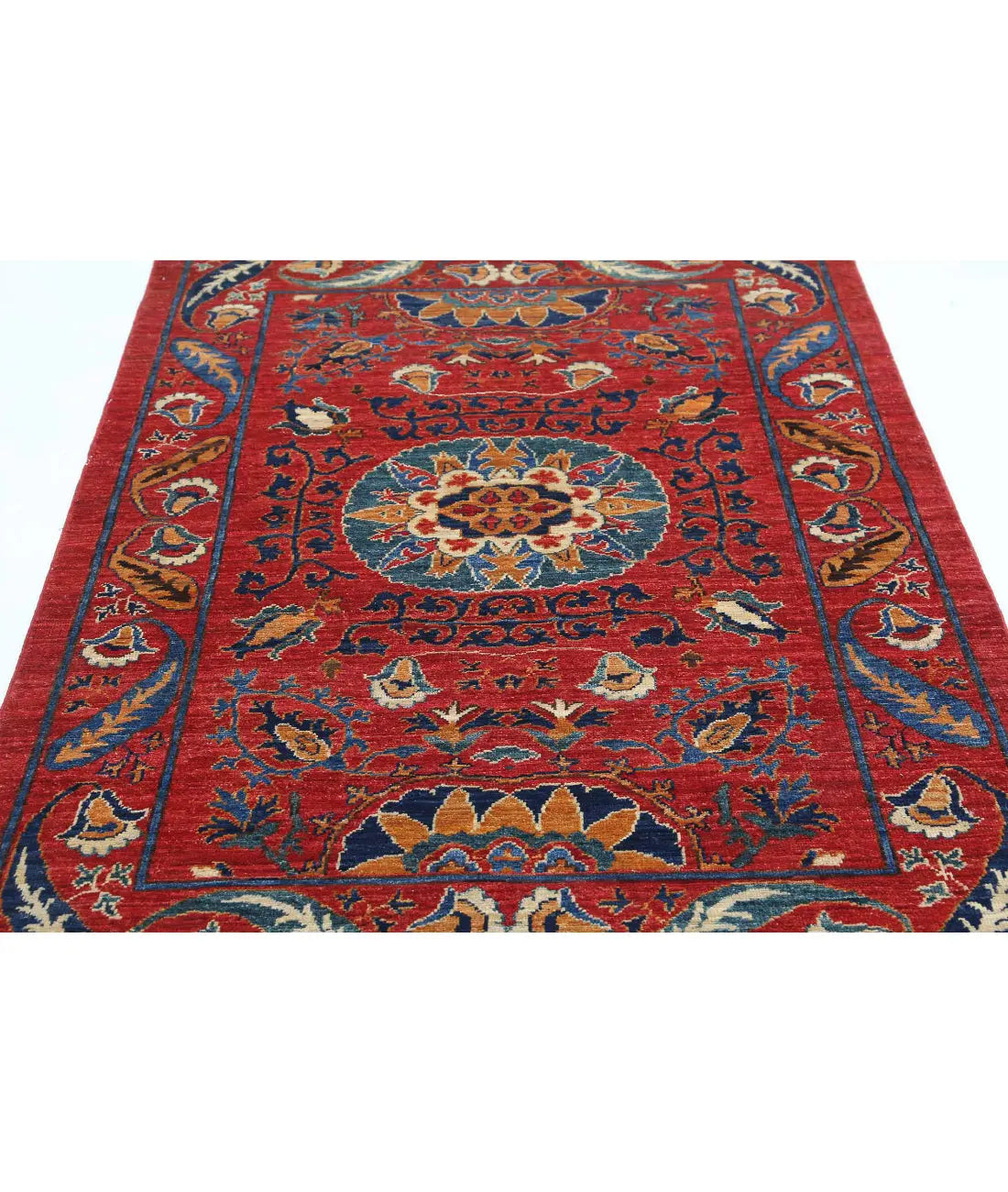 Hand Knotted Nomadic Caucasian Humna Wool Rug - 3'11'' x 6'3'' - Arteverk Rugs Area rug