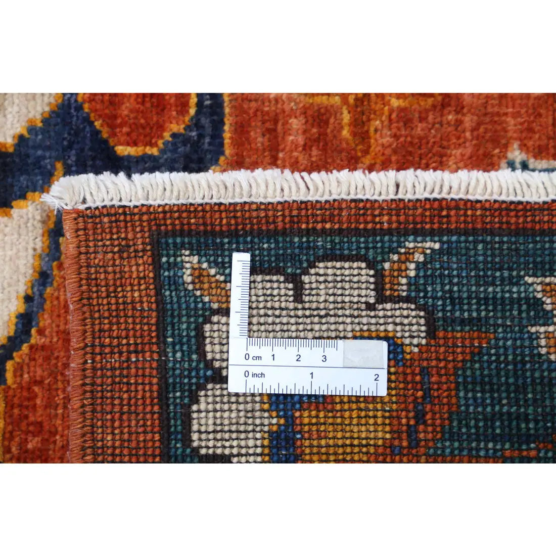 Alfombra de lana Humna caucásica nómada anudada a mano - 5'0'' x 6'5''