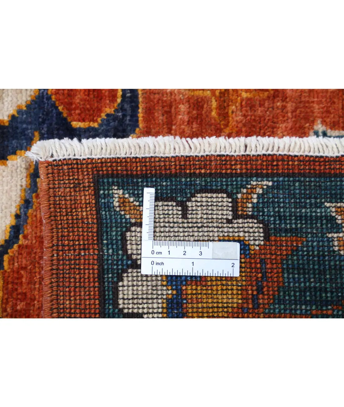 Alfombra de lana Humna caucásica nómada anudada a mano - 5'0'' x 6'5''