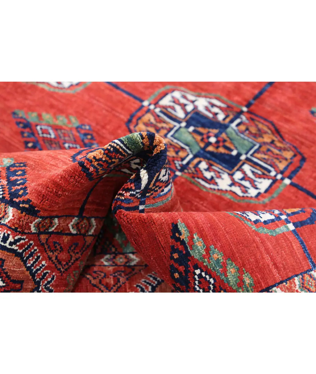 Hand Knotted Nomadic Caucasian Humna Wool Rug - 5'6'' x 7'11'' - Arteverk Rugs Area rug